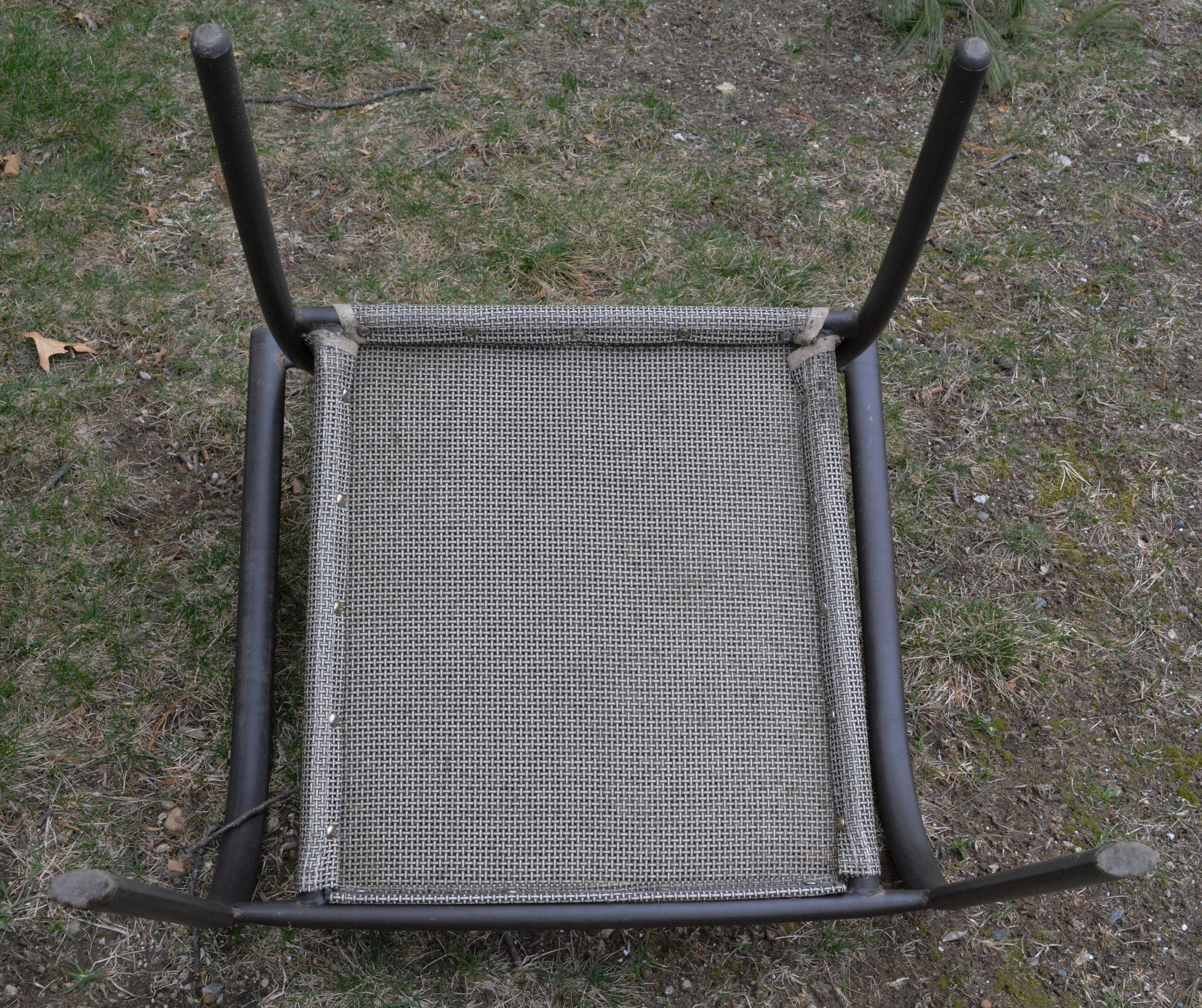Metal Patio Armchairs with Side Table
