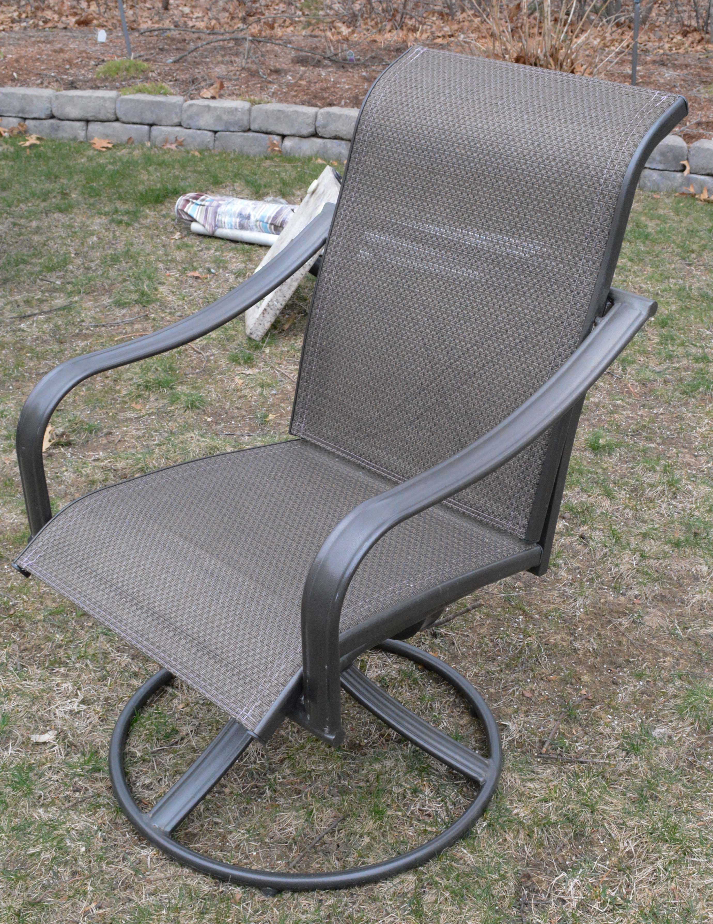 Martha Stewart Living Patio Table and Chairs with Umbrella and Stand