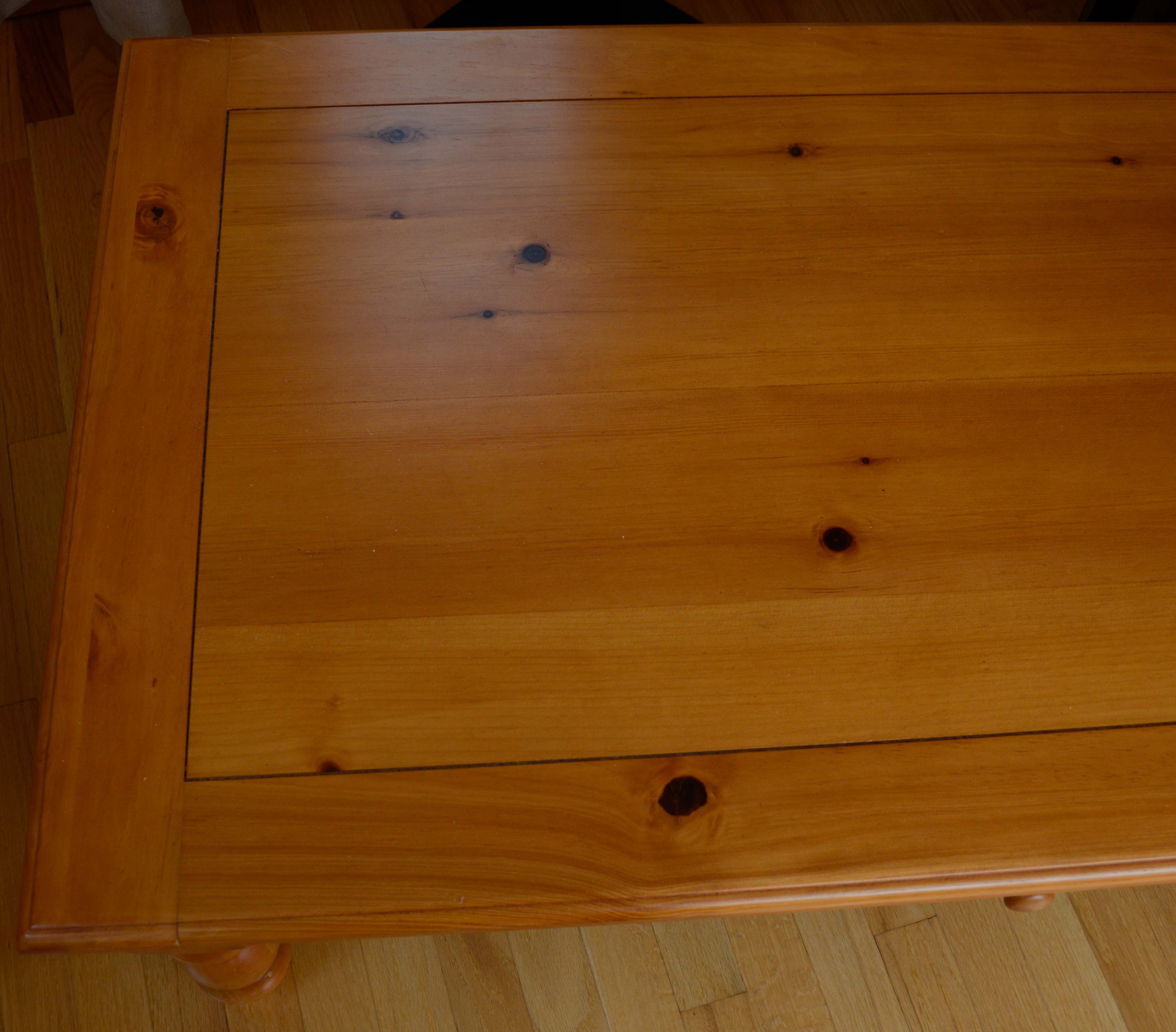 Colonial Style Pine End Table and Coffee Table