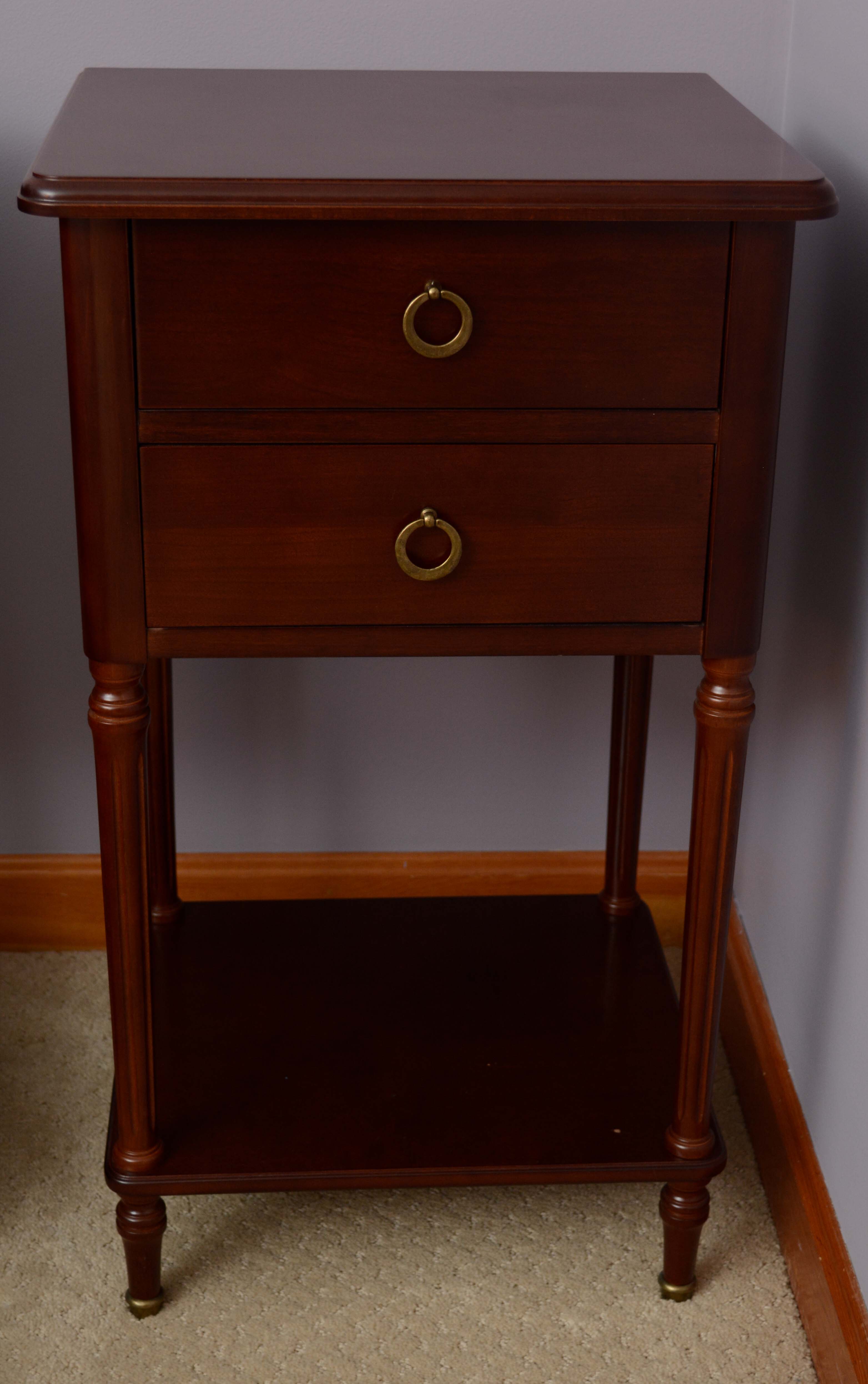 Pair of Mahogany Finish Nightstands