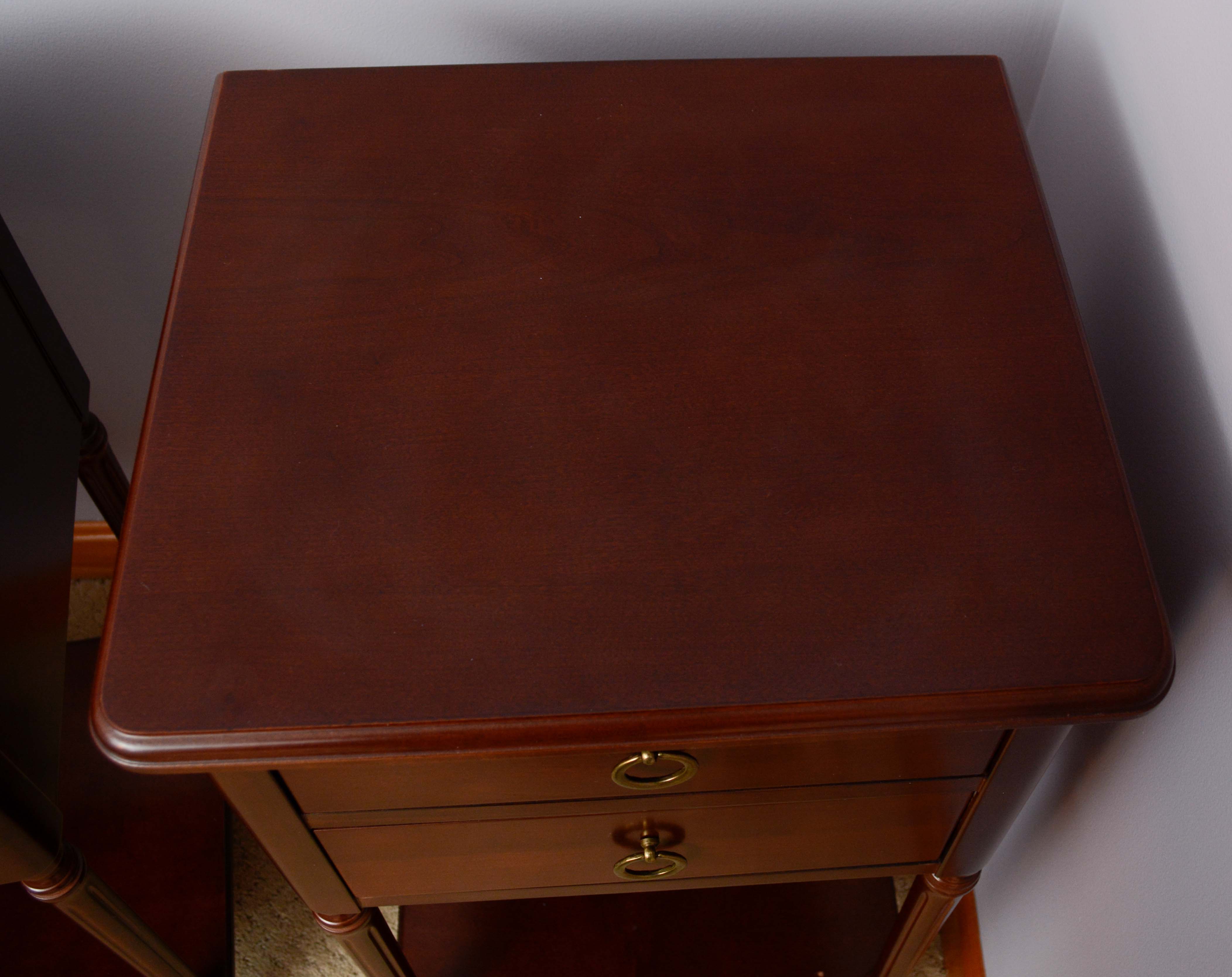Pair of Mahogany Finish Nightstands