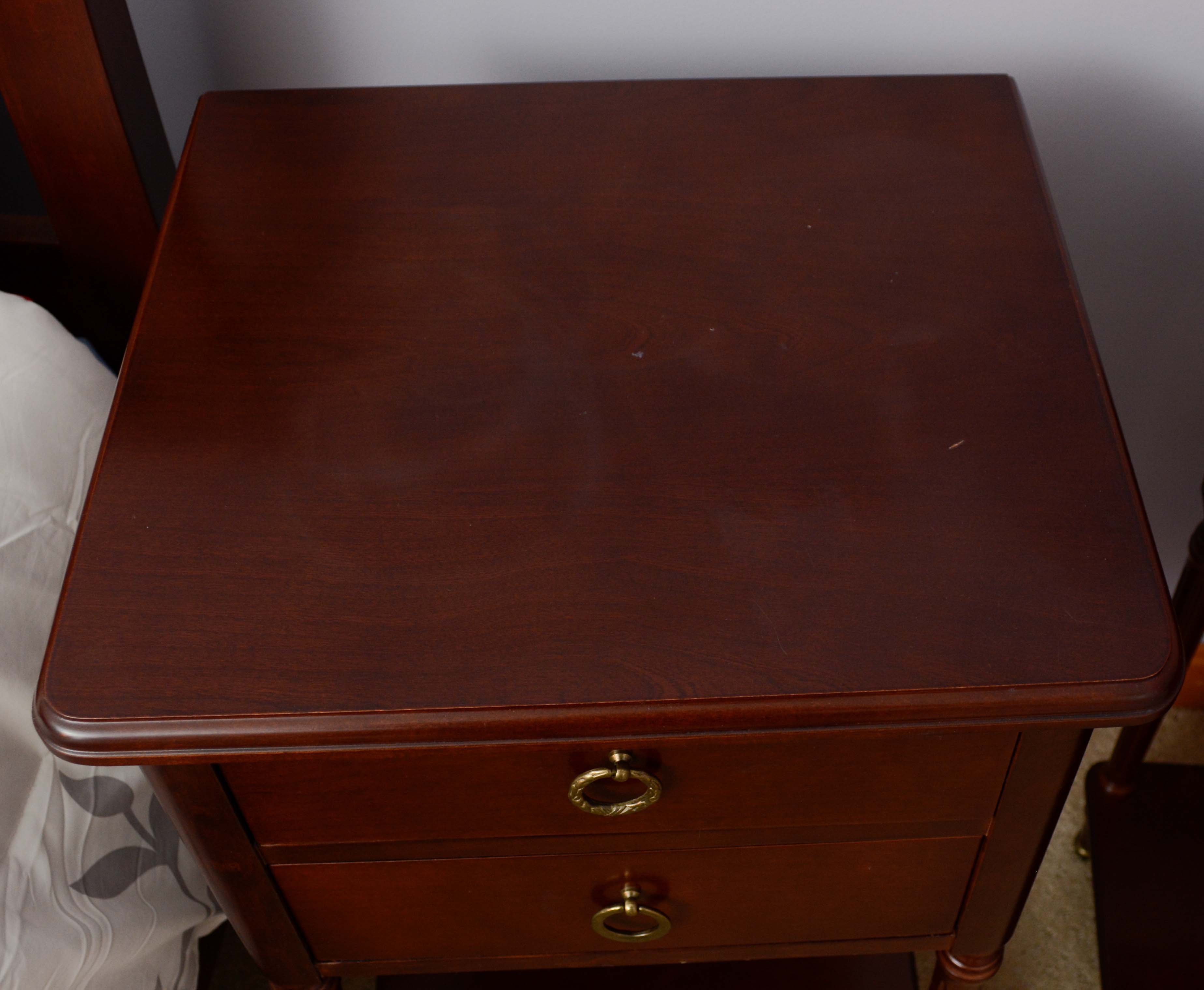 Pair of Mahogany Finish Nightstands