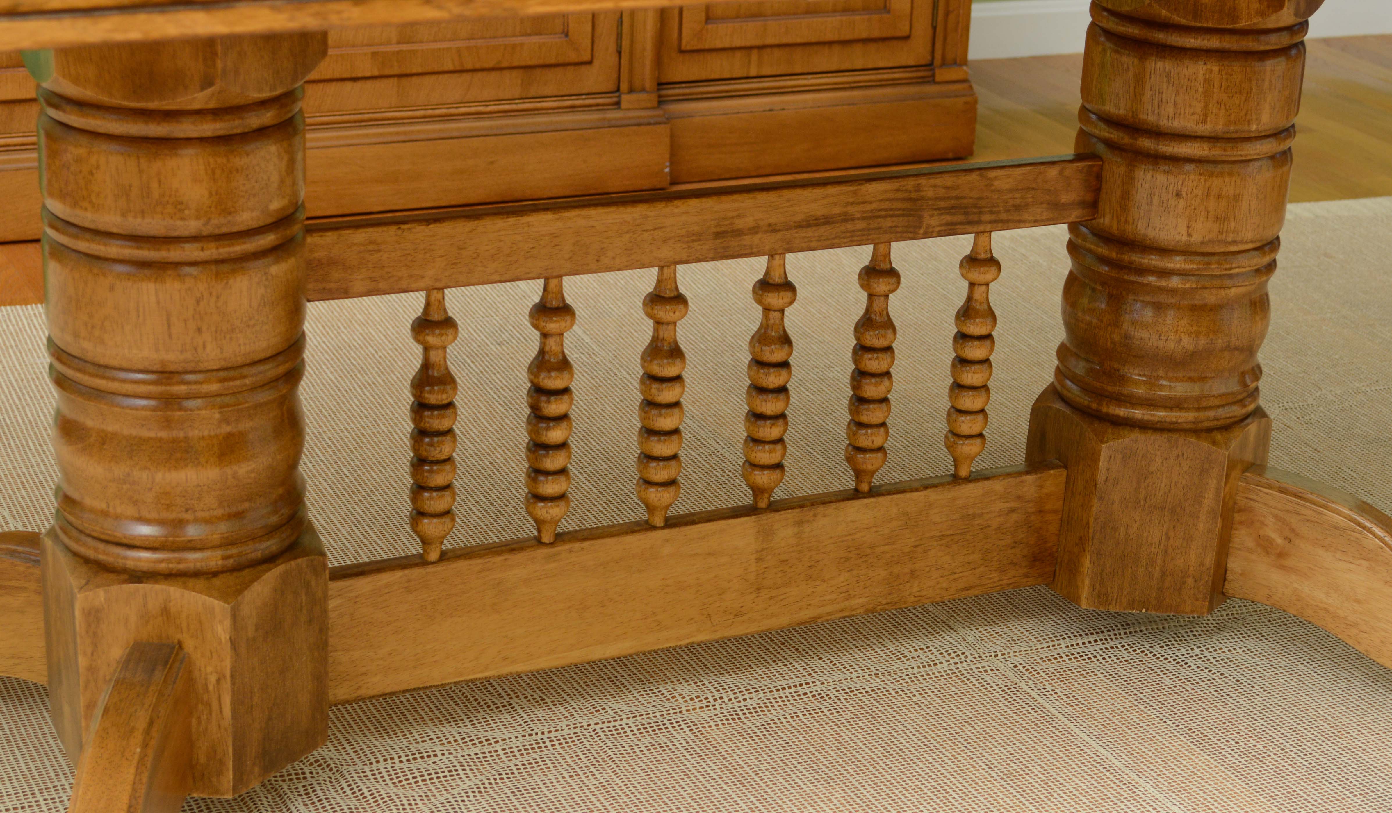 Oak Top Pedestal Dining Table