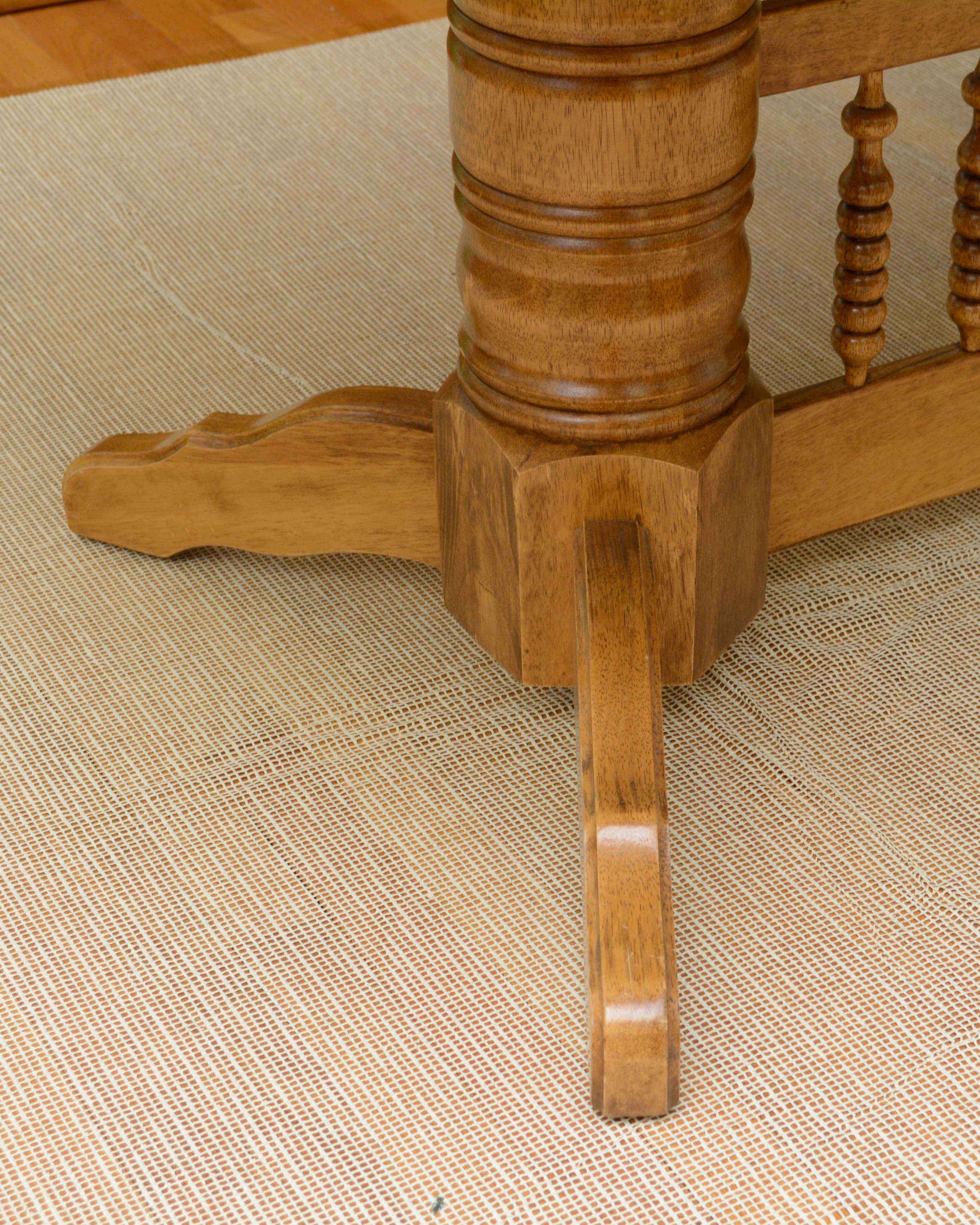 Oak Top Pedestal Dining Table