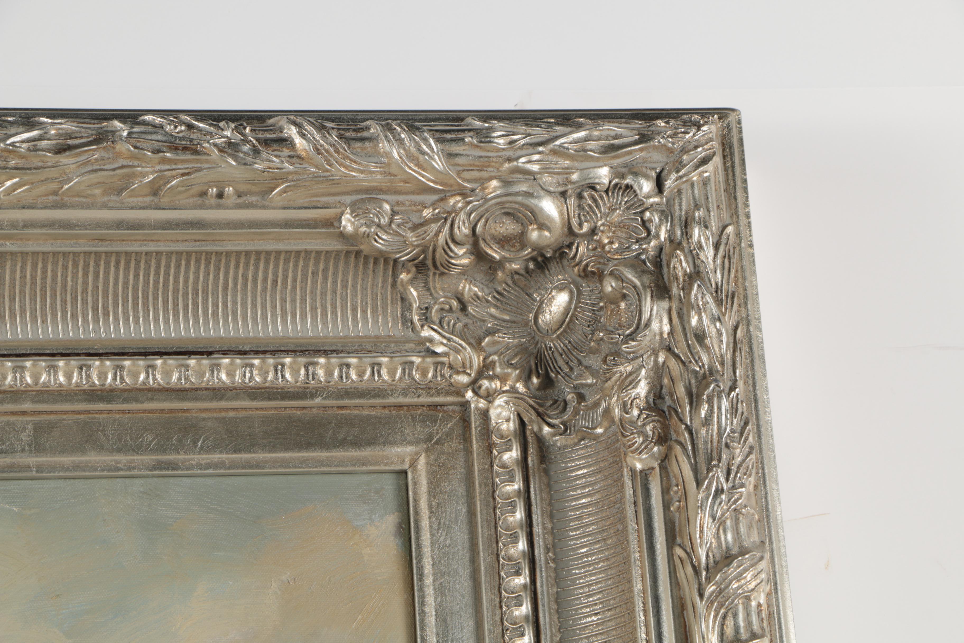 Oil Painting of Coastal Village