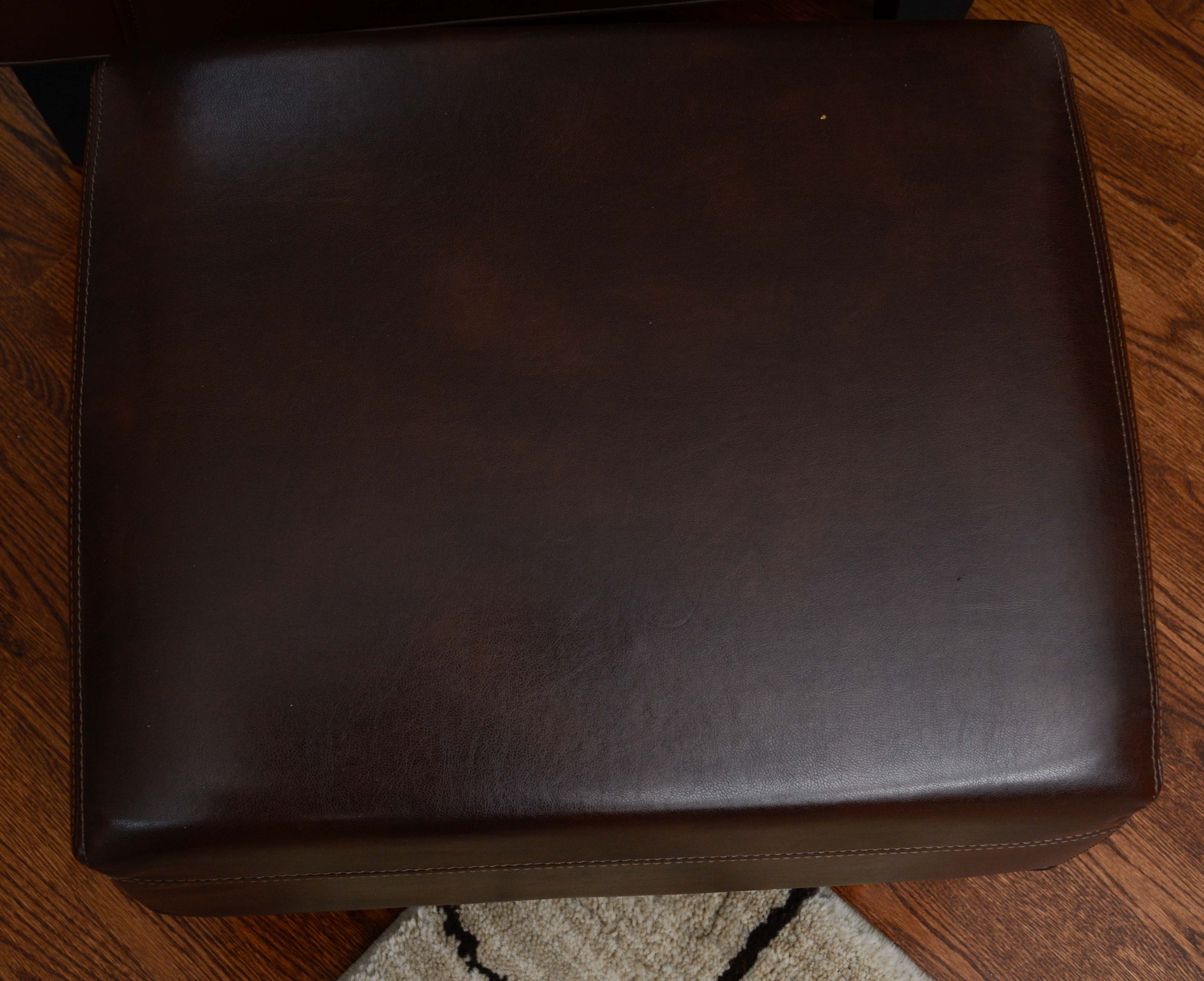 "Jäppling" Faux Leather Armchair with Ottoman by IKEA