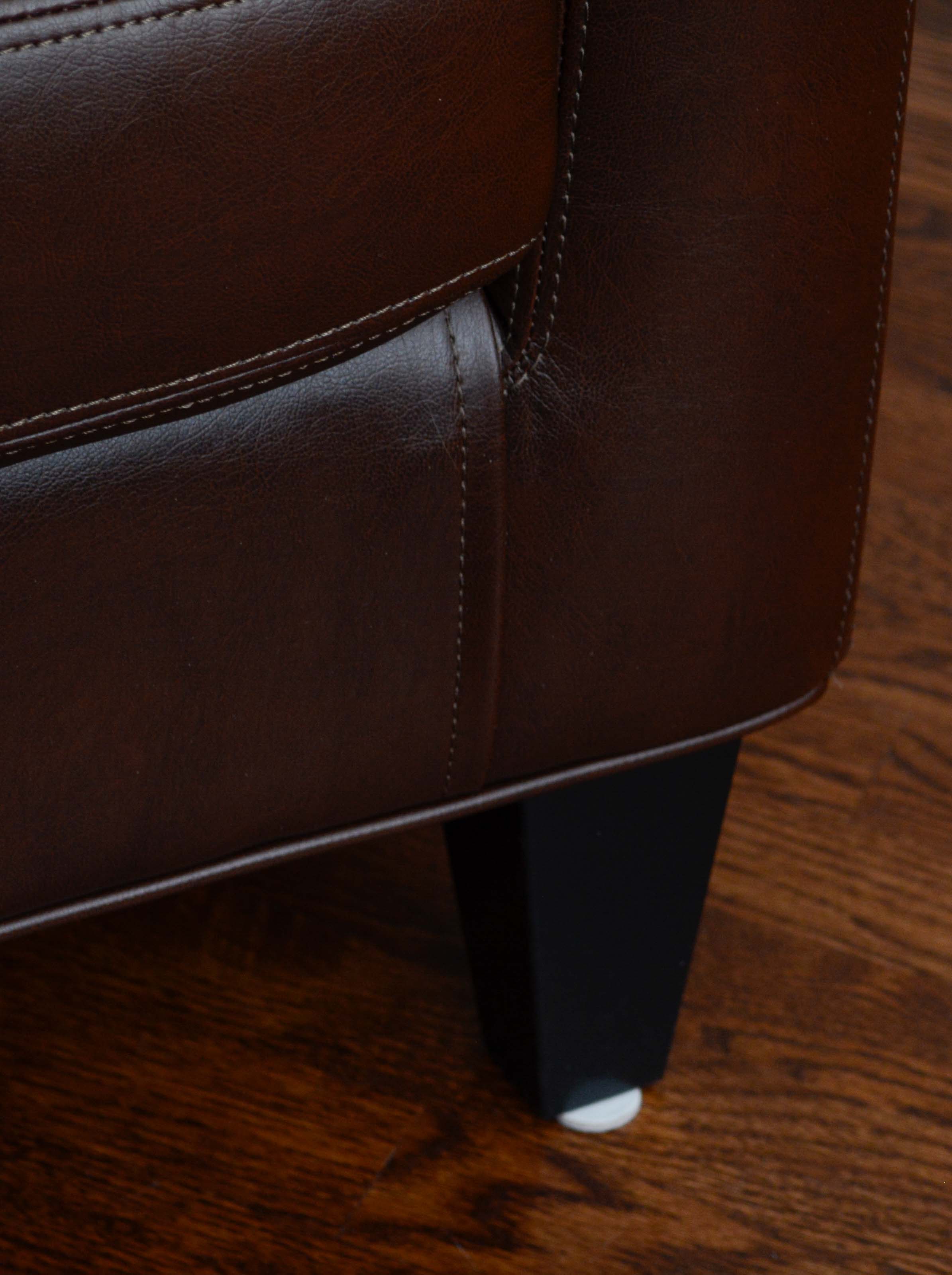 "Jäppling" Faux Leather Armchair with Ottoman by IKEA