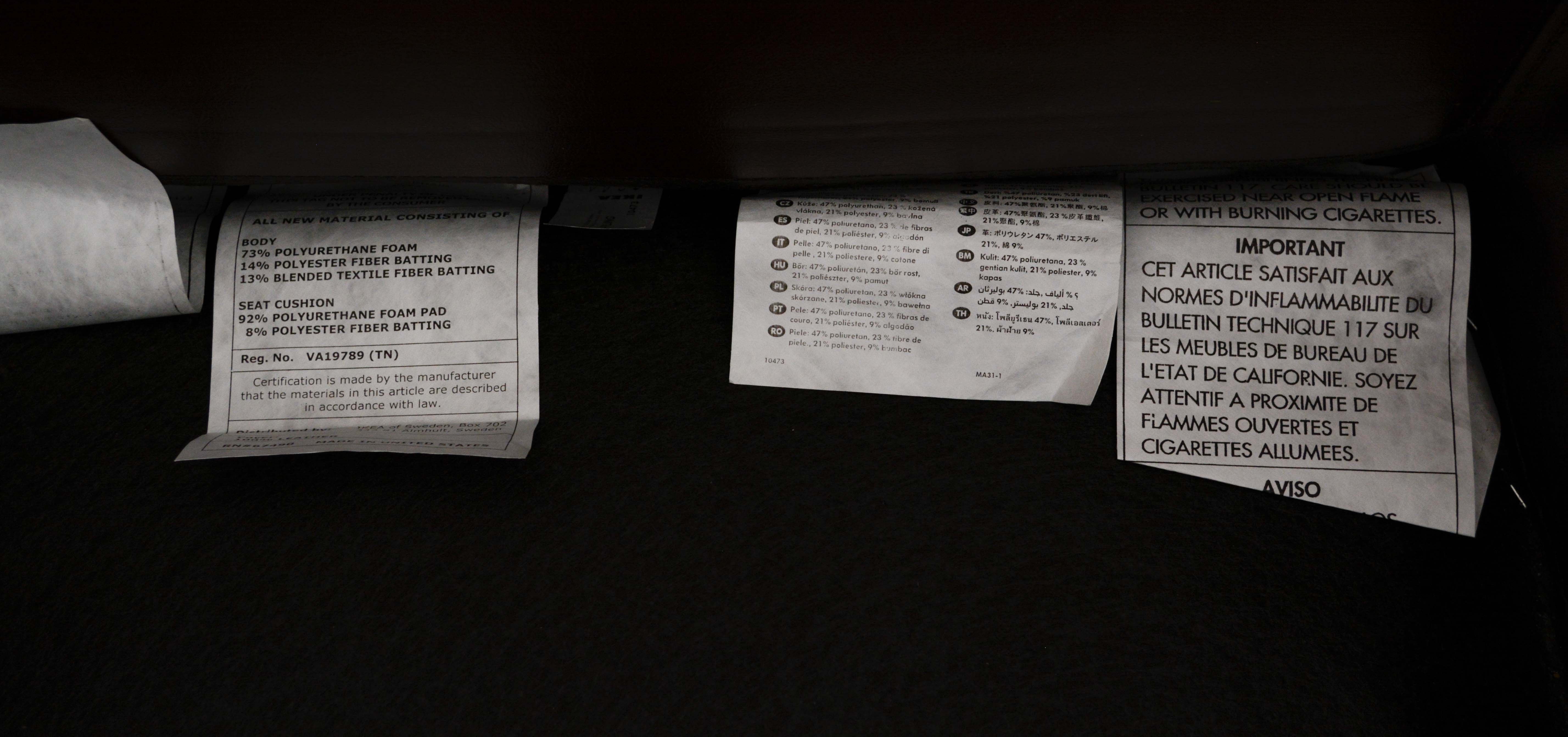 "Jäppling" Faux Leather Armchair with Ottoman by IKEA