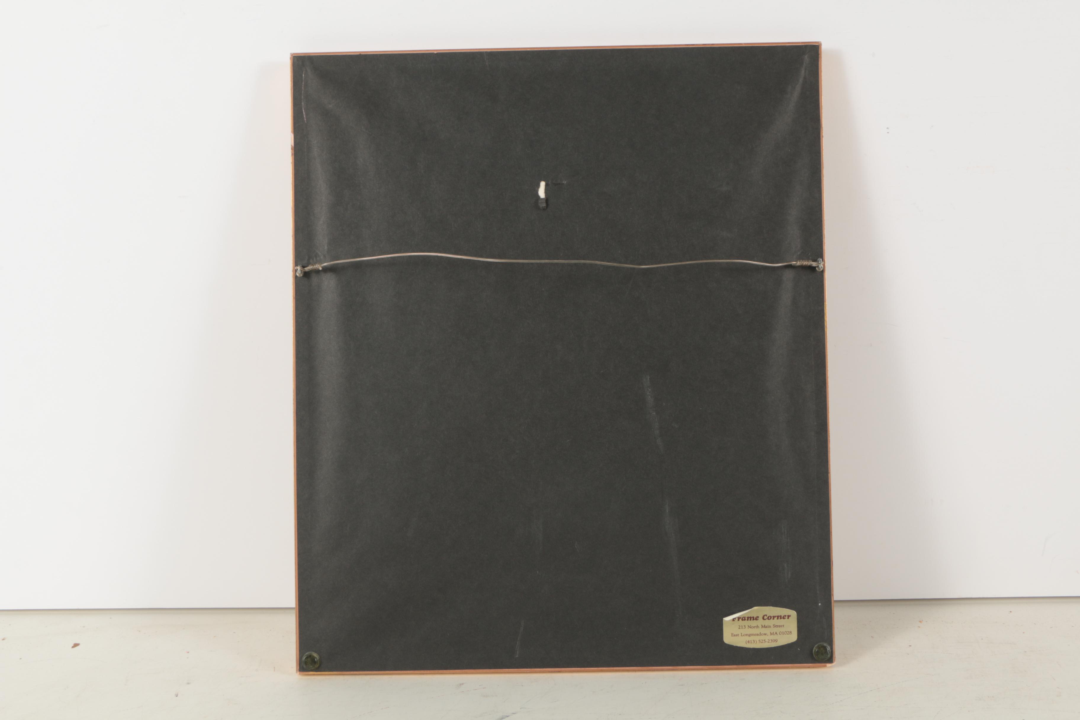 Japanese Watercolor and Pastel Collage on Rice Paper