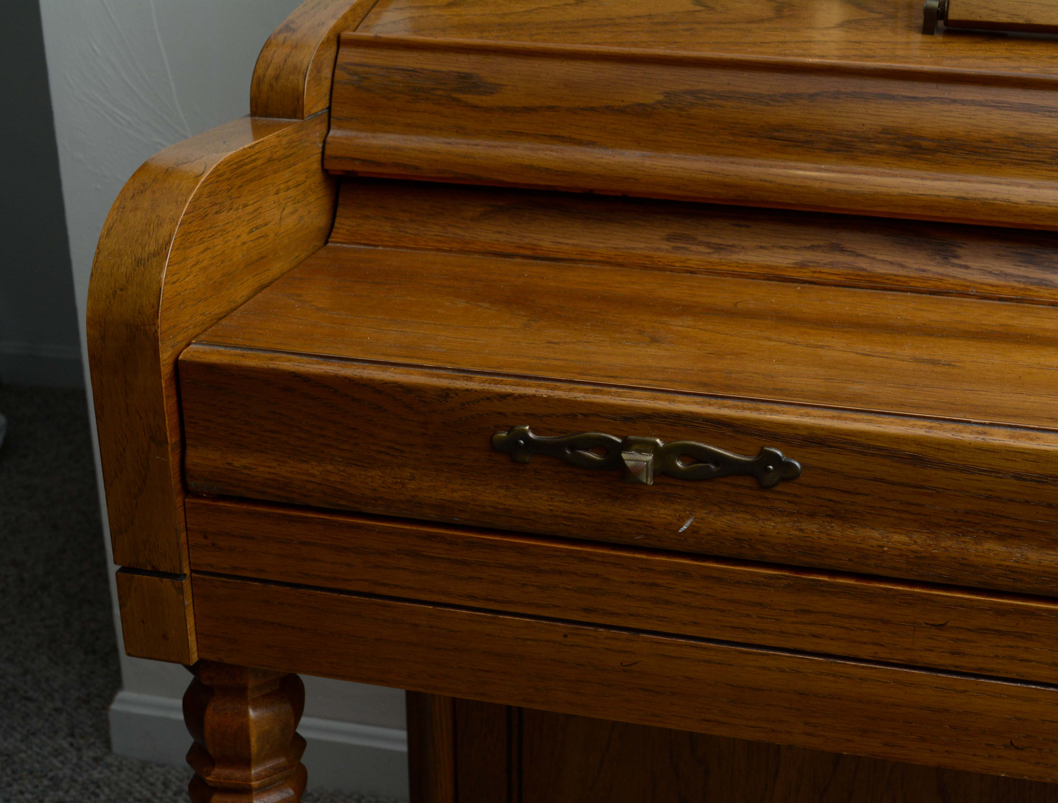 Vintage Kimball Upright Console Piano with Bench