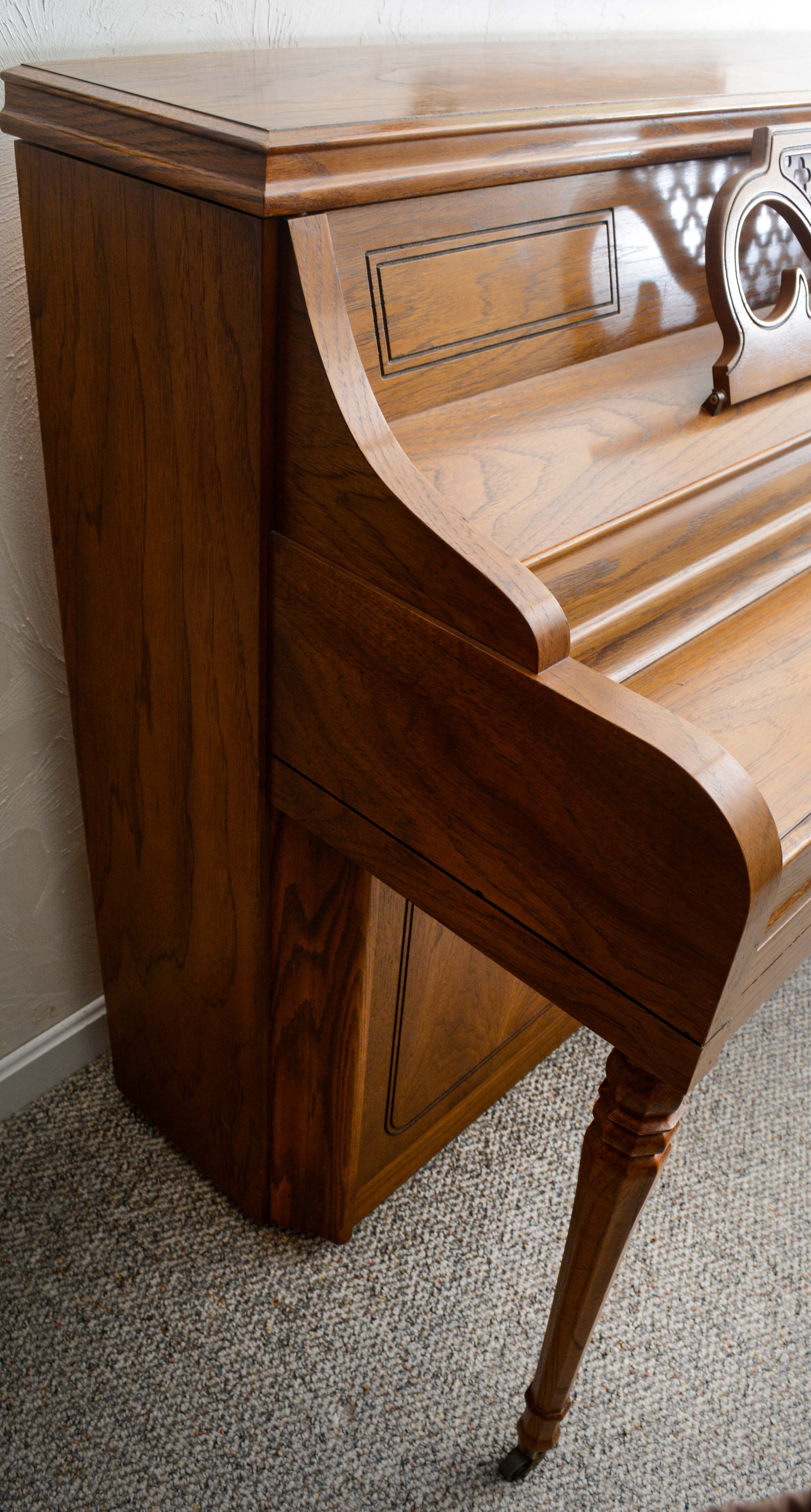 Vintage Kimball Upright Console Piano with Bench