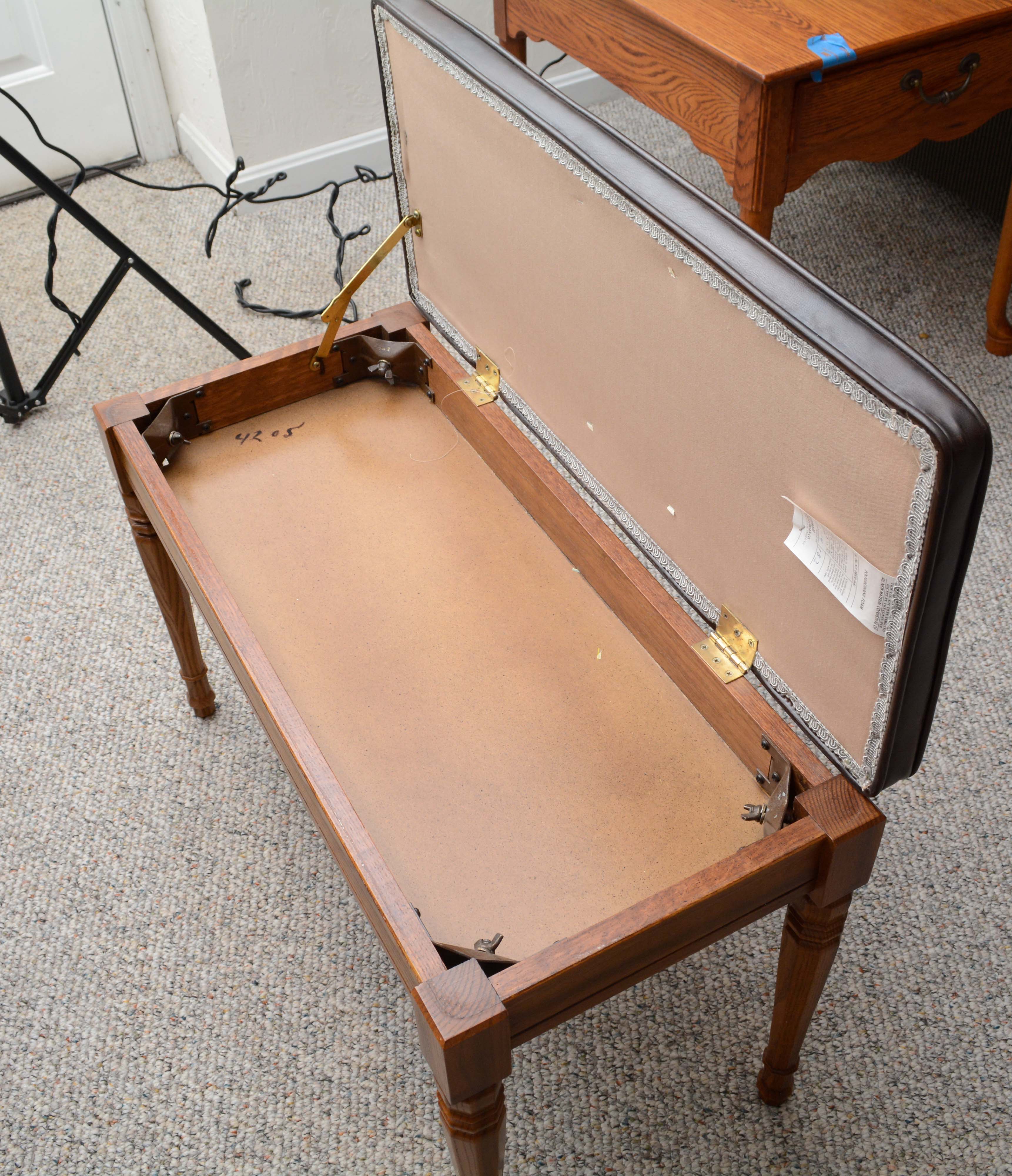 Vintage Kimball Upright Console Piano with Bench