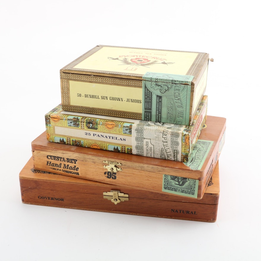 Cigar Boxes, Including Dunhill, Romeo Y Julieta, Cuesta Ray and Madrigal
