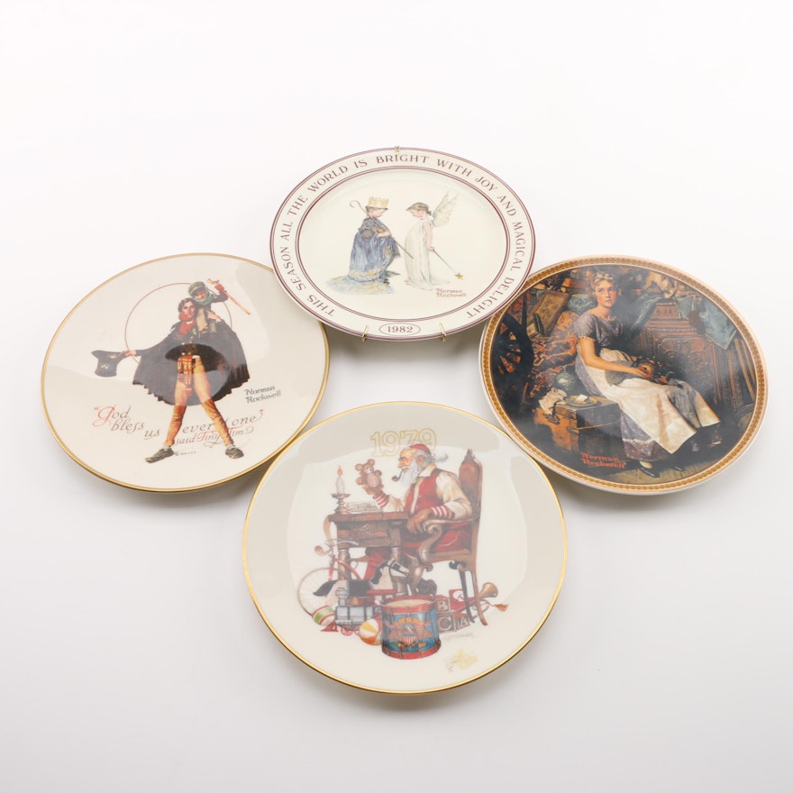 Knowles, Gorham and Hallmark Plates Featuring Art by Norman Rockwell