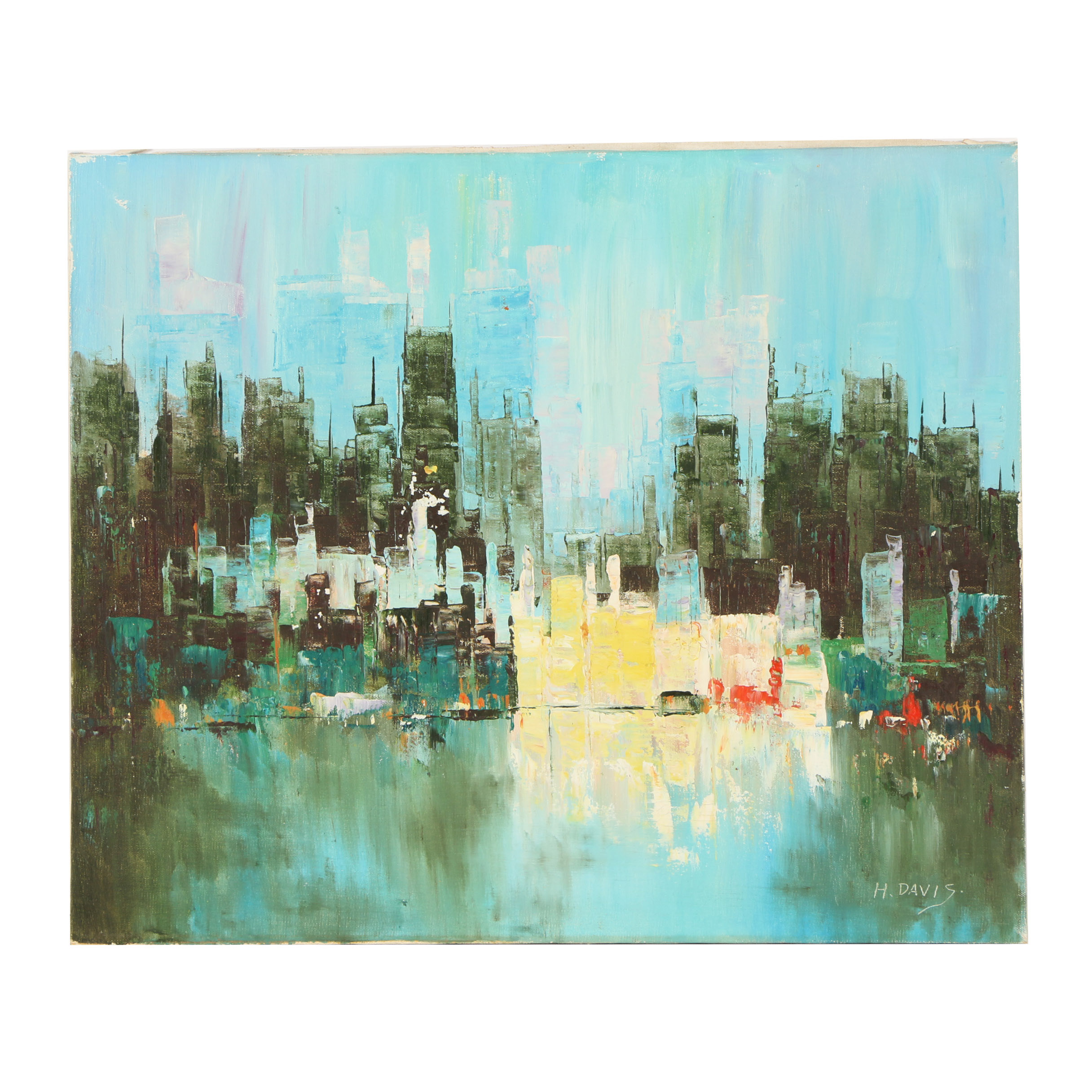 H. Davis Oil Painting