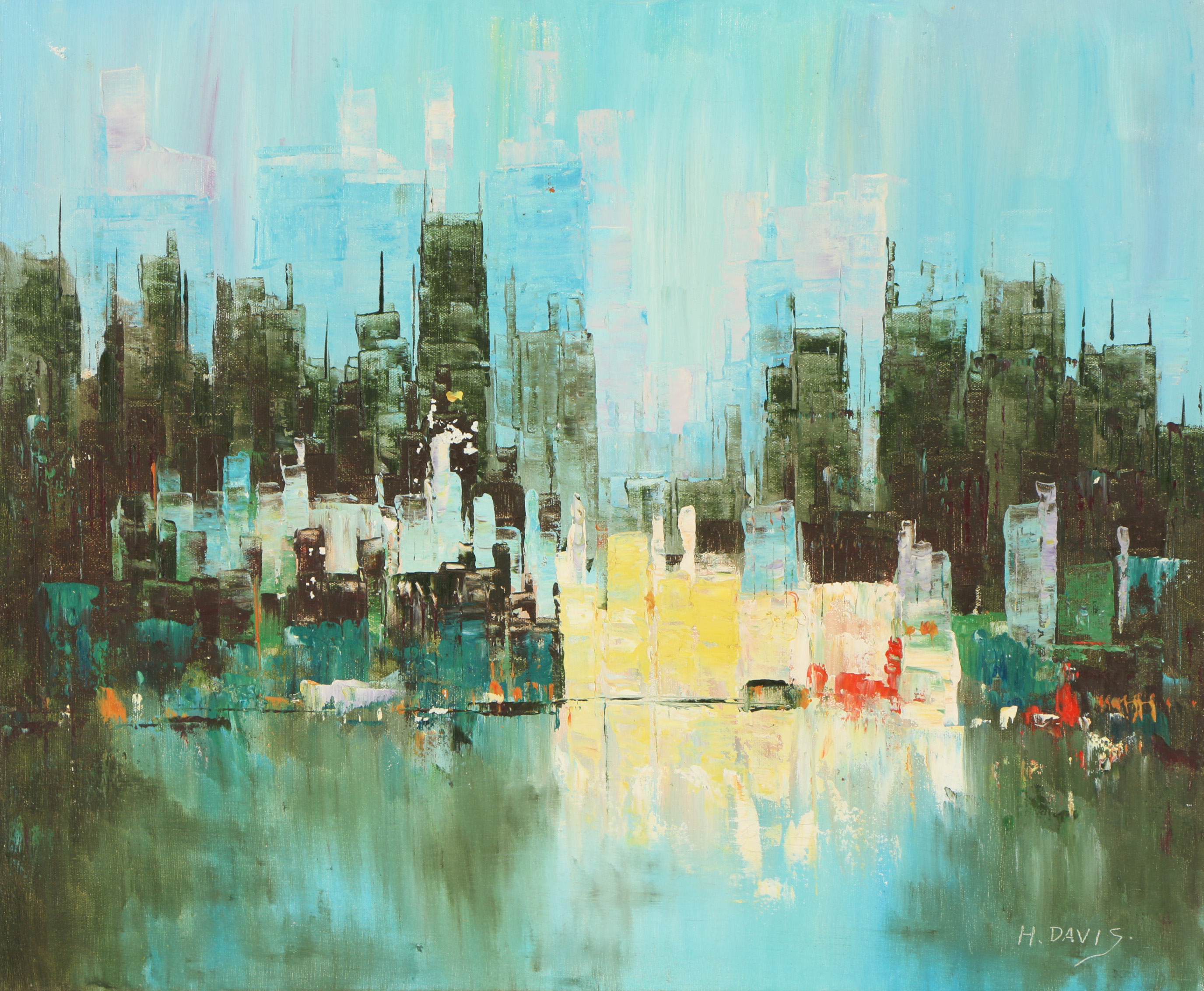 H. Davis Oil Painting