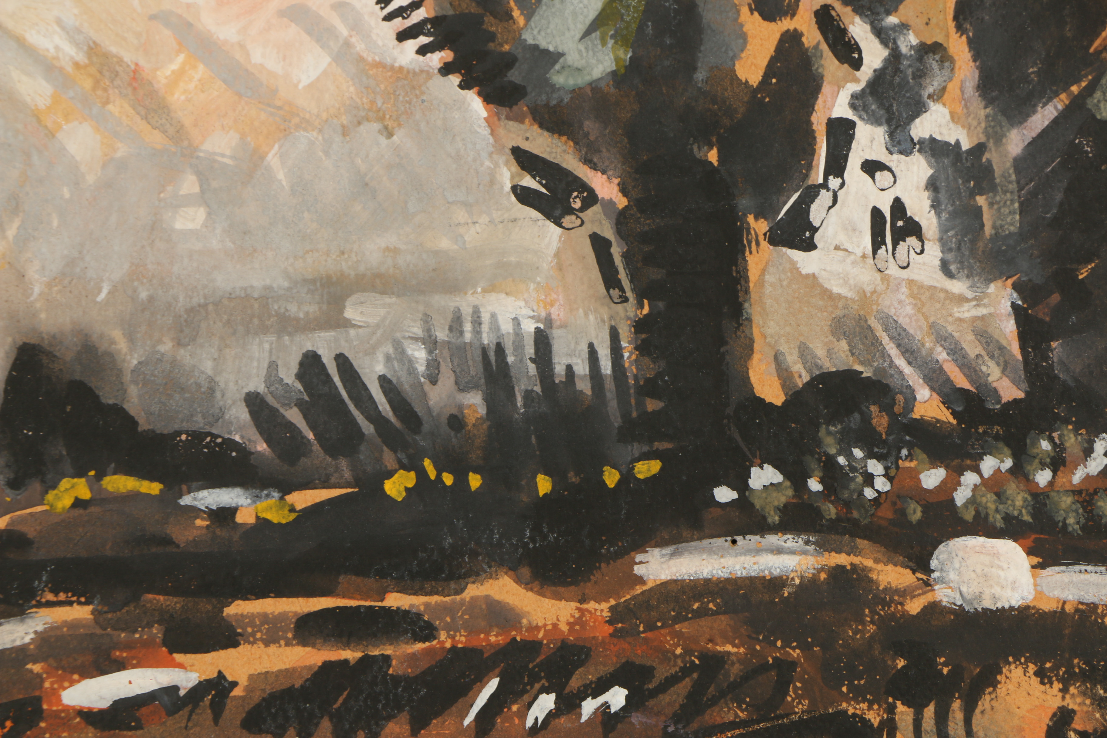 Frances F. Brown Gouache Painting