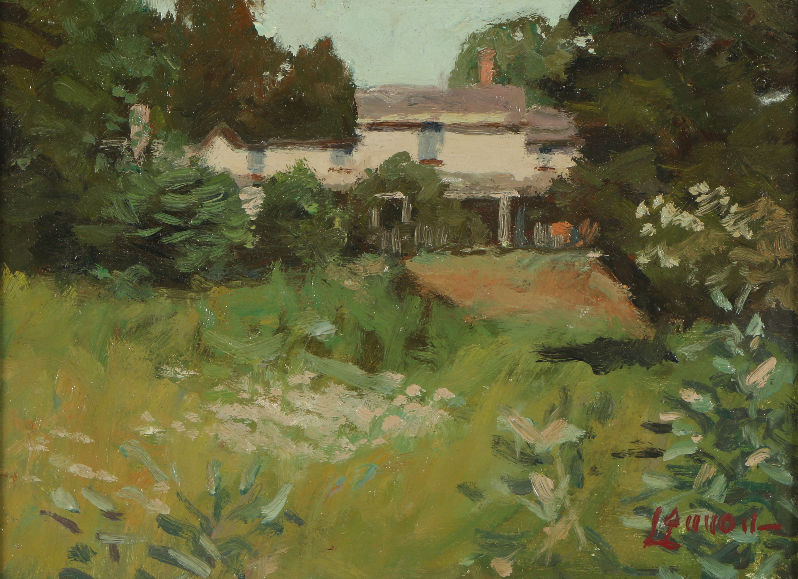 Bernard Lennon Oil Painting "House Up the Road"