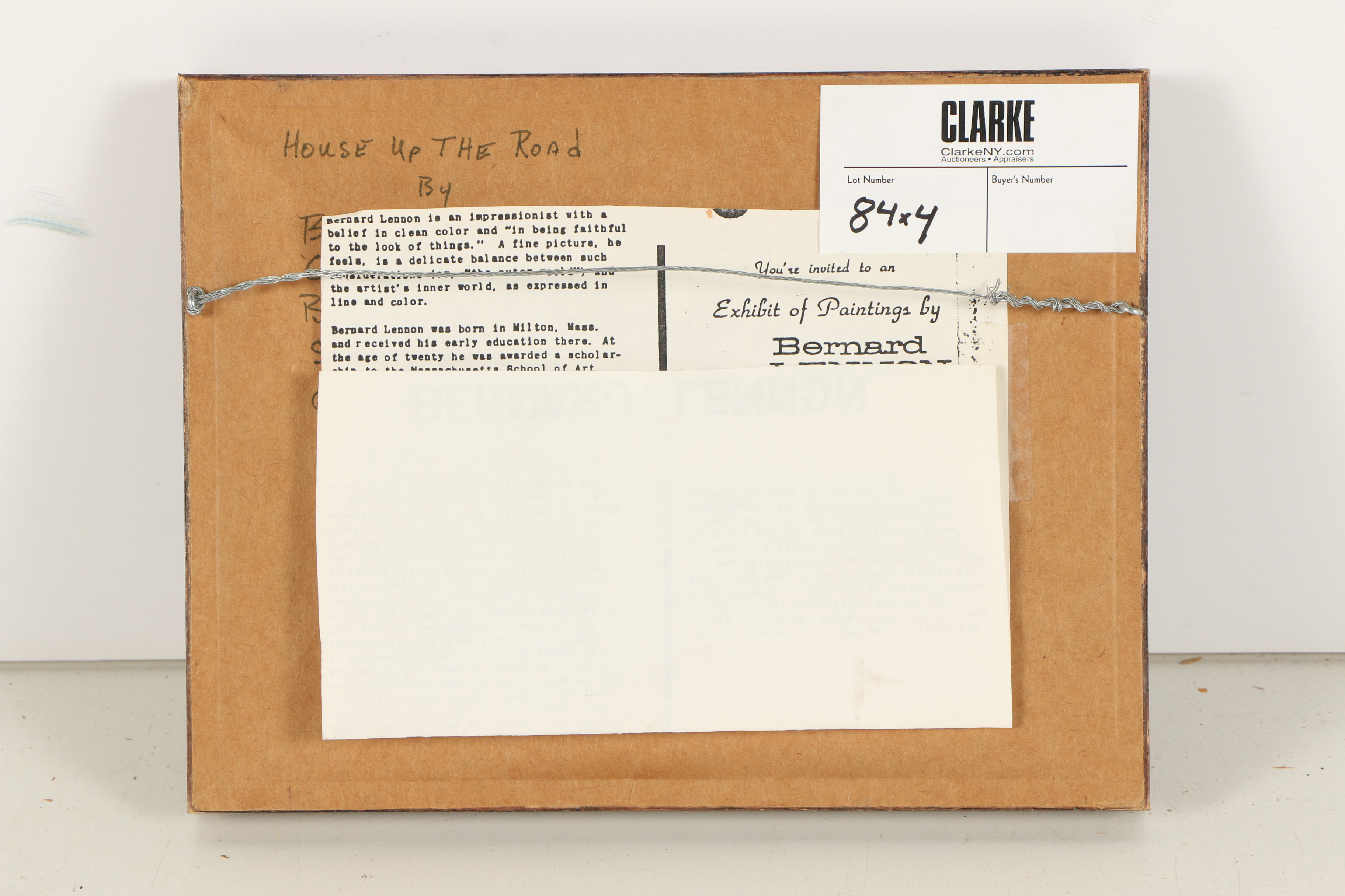 Bernard Lennon Oil Painting "House Up the Road"