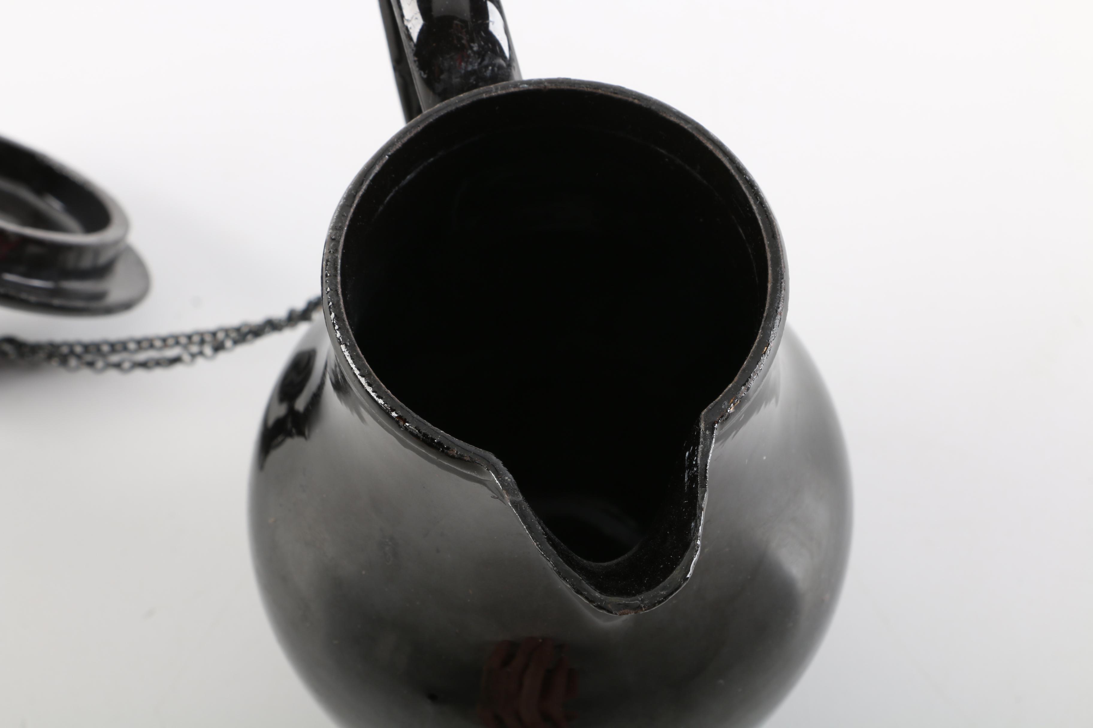 Antique Jackfield Covered Jug