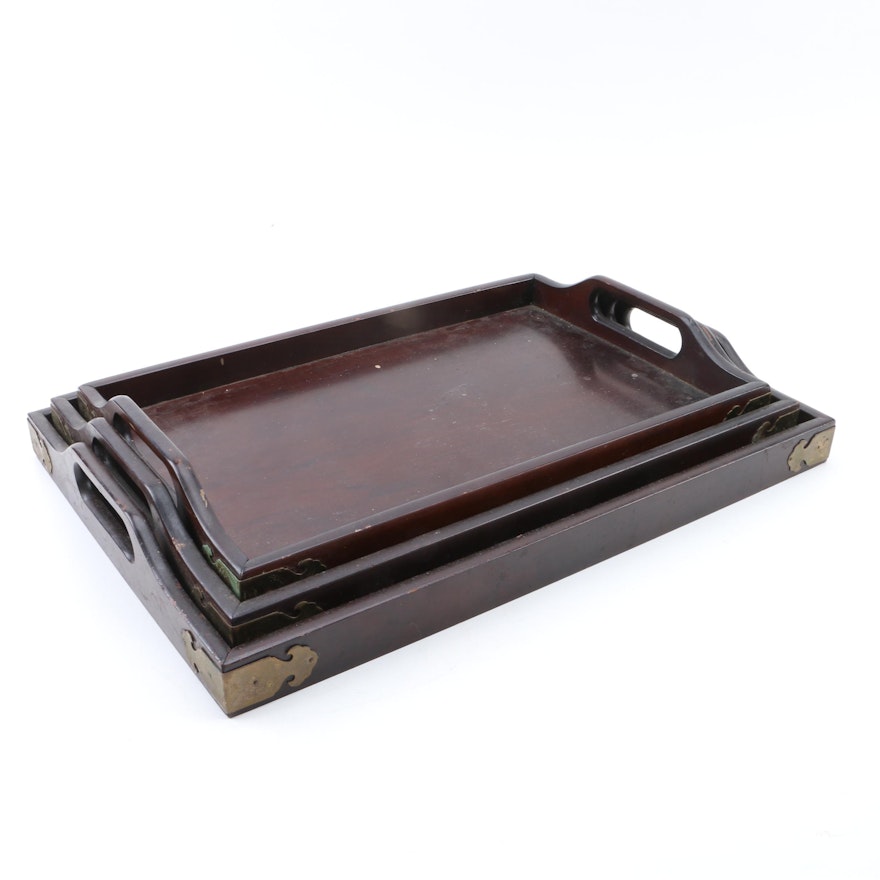 Wooden Nesting Serving Trays