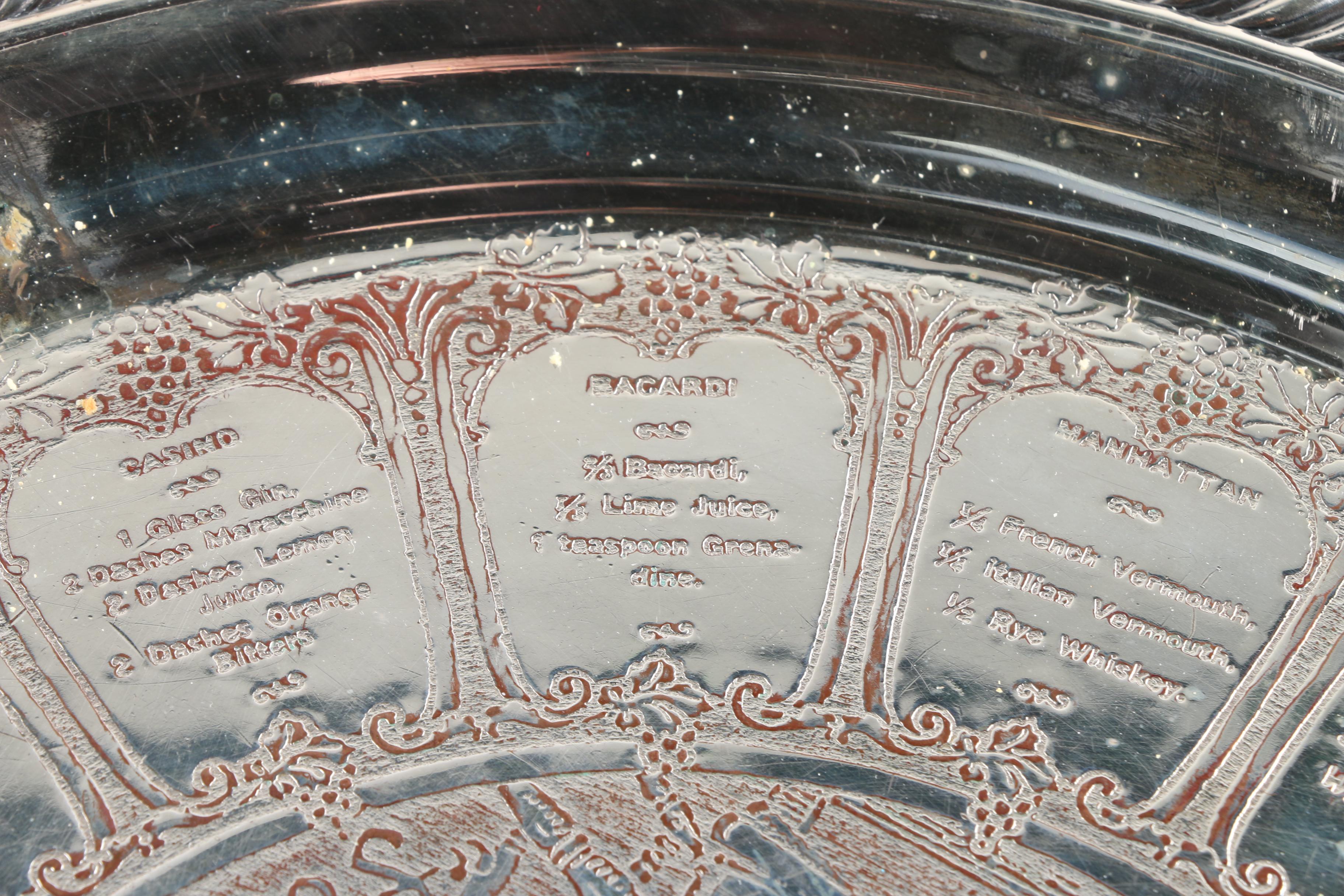 Kent Silversmiths Astrological Theme Silver Plate Platter and Other Platter