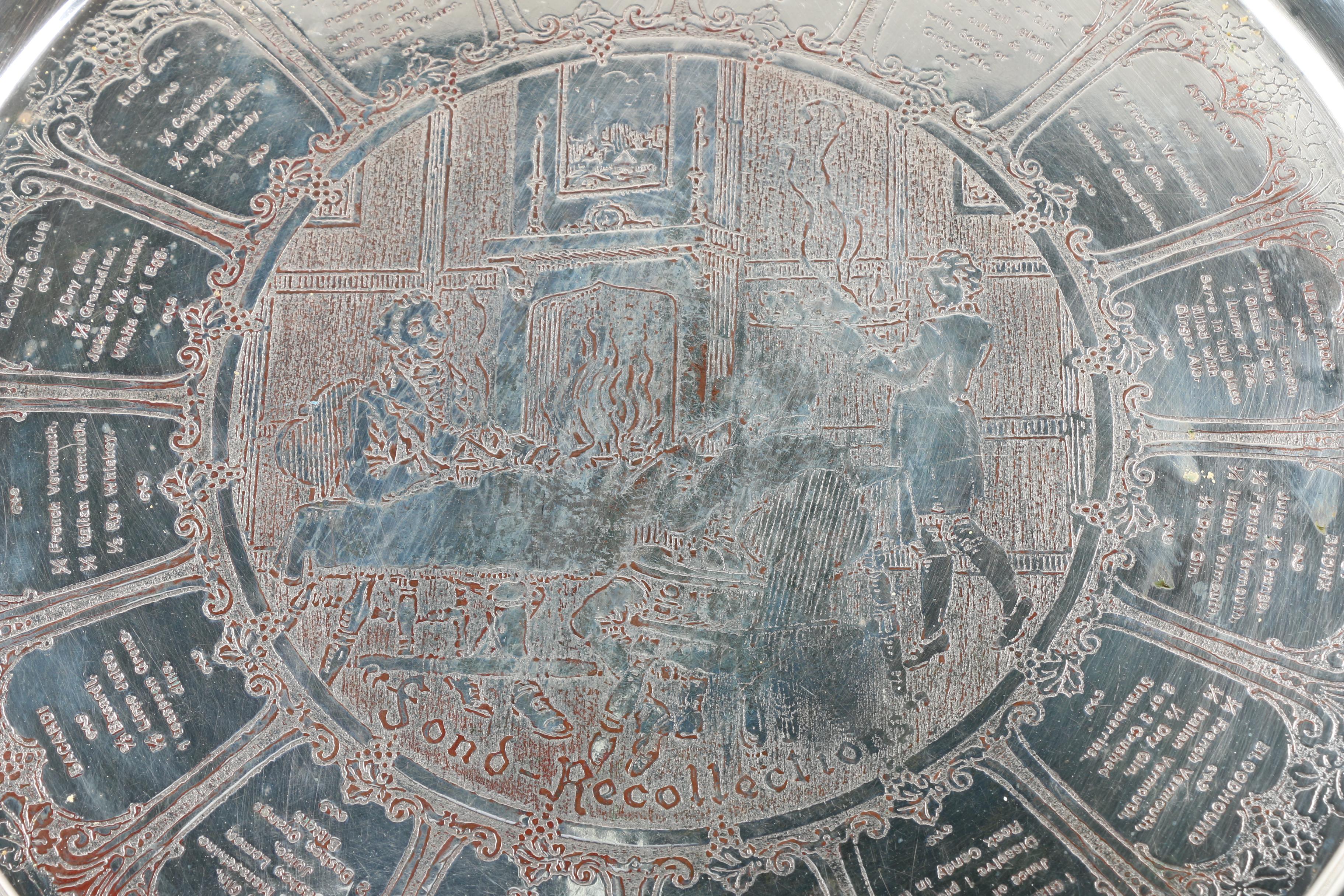 Kent Silversmiths Astrological Theme Silver Plate Platter and Other Platter