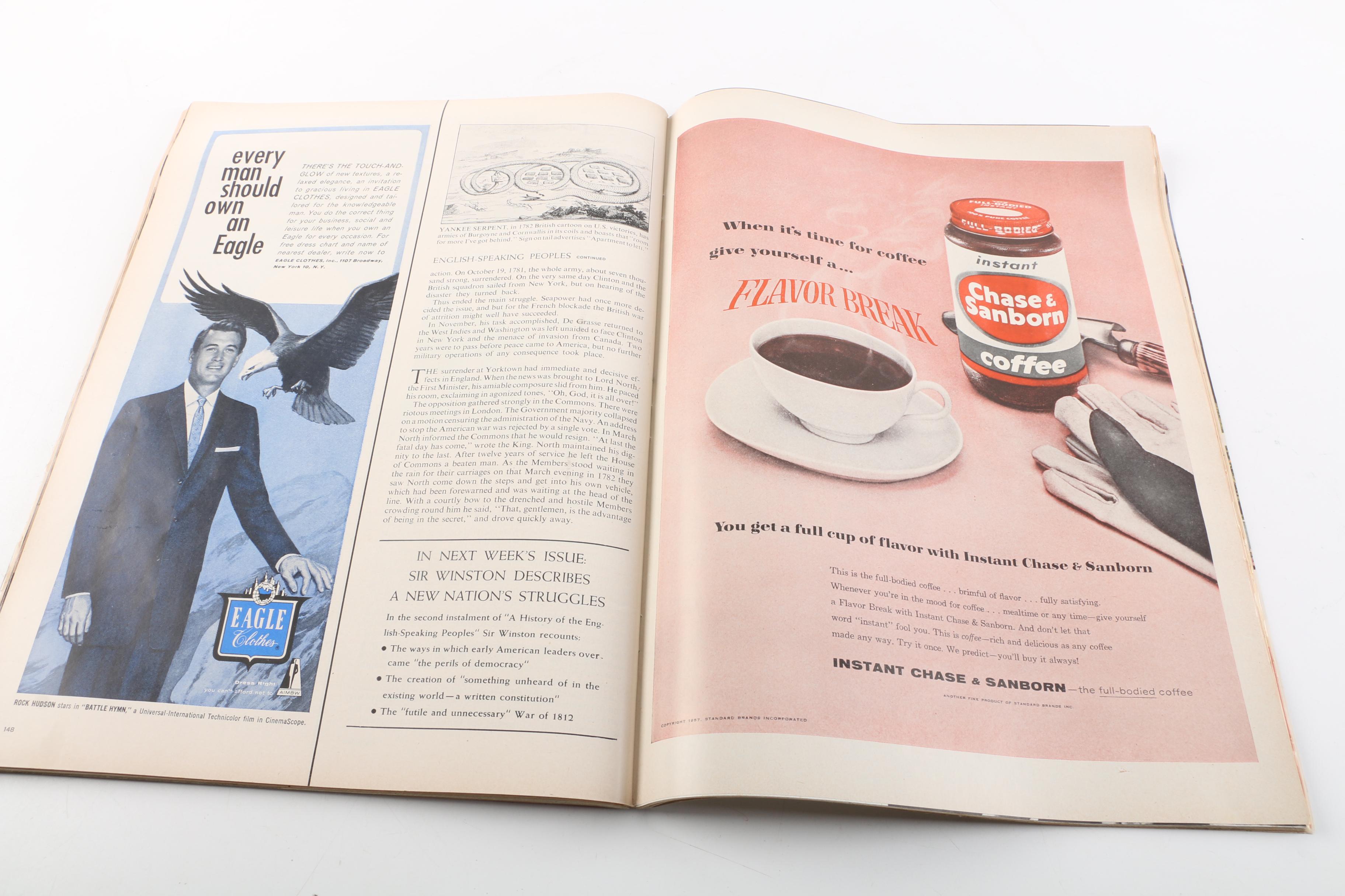 April 15, 1957 "Life" Magazine Featuring Ernie Kovacs and Sir Winston Churchill