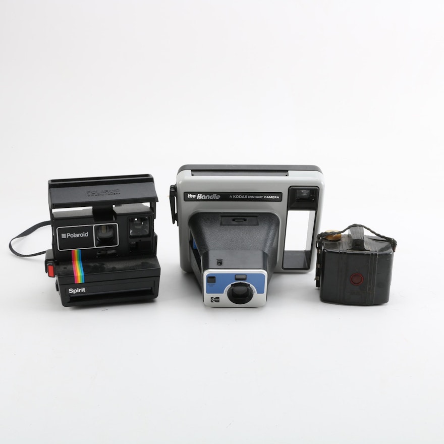 Vintage Polaroid and Kodak Cameras