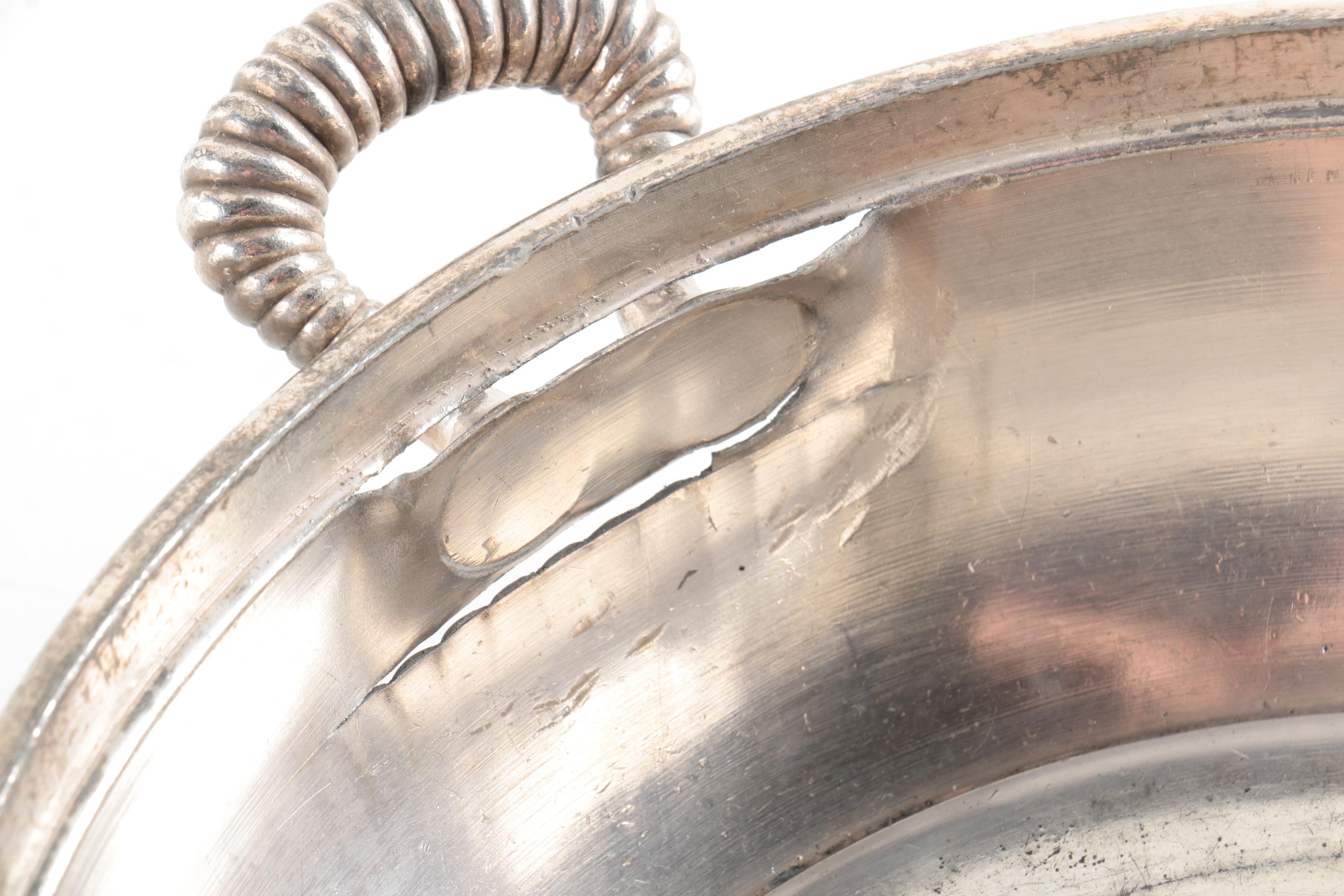 Wilcox Silverplate Co. Silver Plate Lidded Serving Dish and Goblets