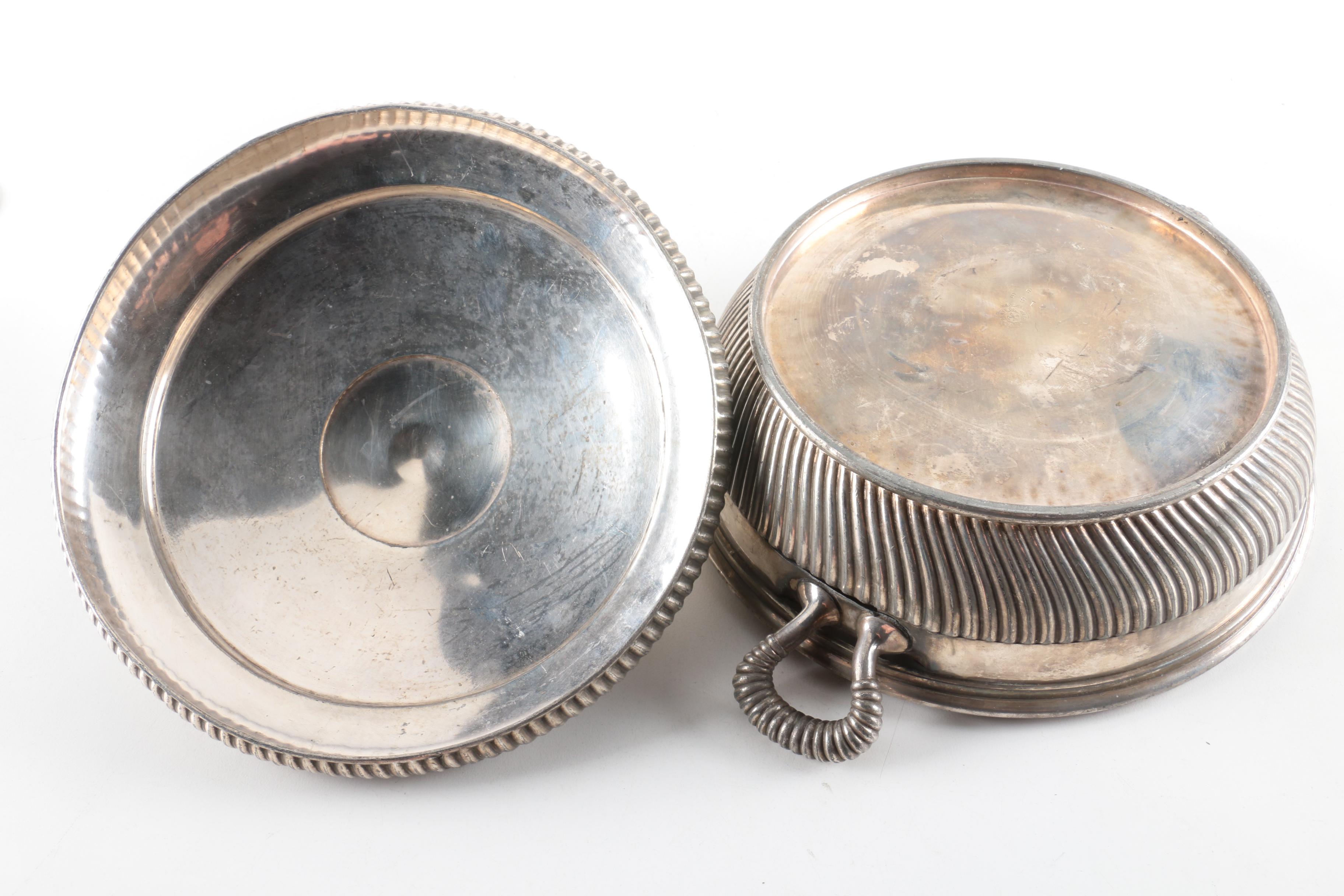 Wilcox Silverplate Co. Silver Plate Lidded Serving Dish and Goblets