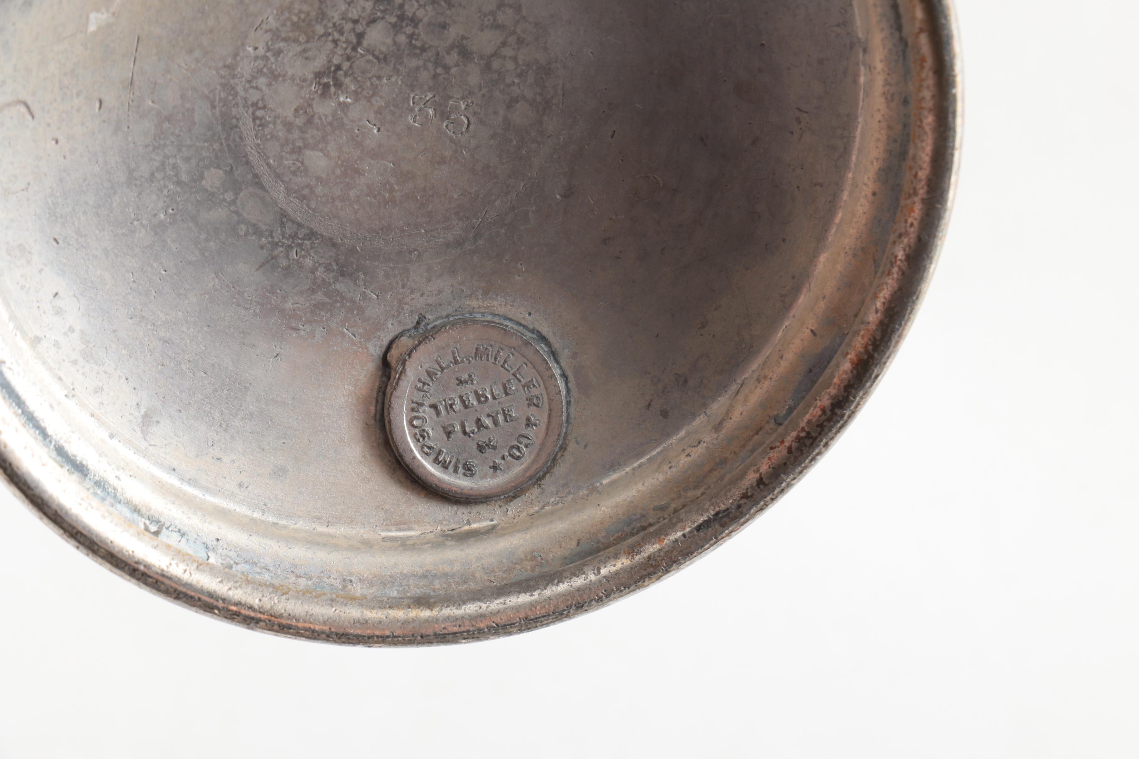 Wilcox Silverplate Co. Silver Plate Lidded Serving Dish and Goblets