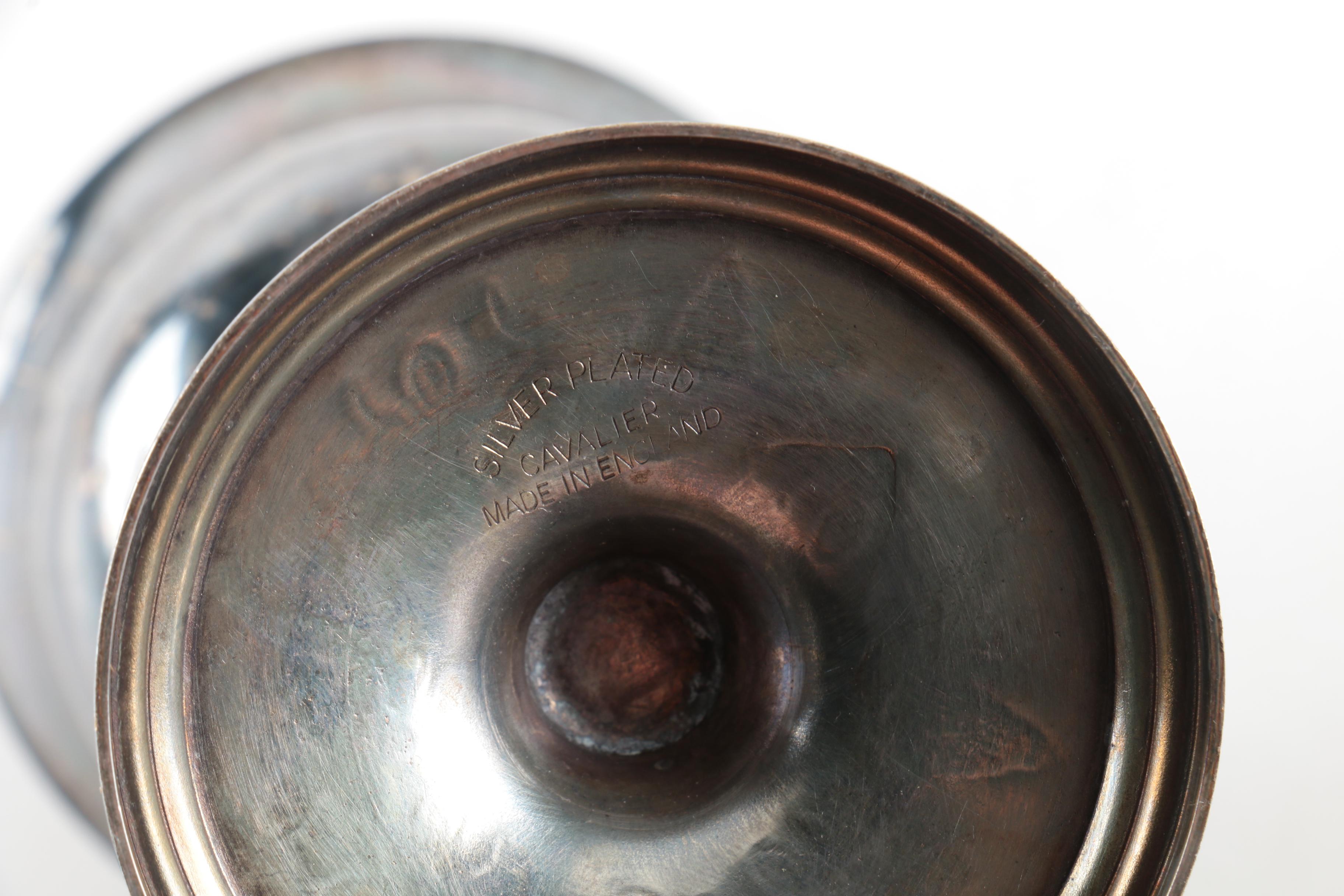 Wilcox Silverplate Co. Silver Plate Lidded Serving Dish and Goblets