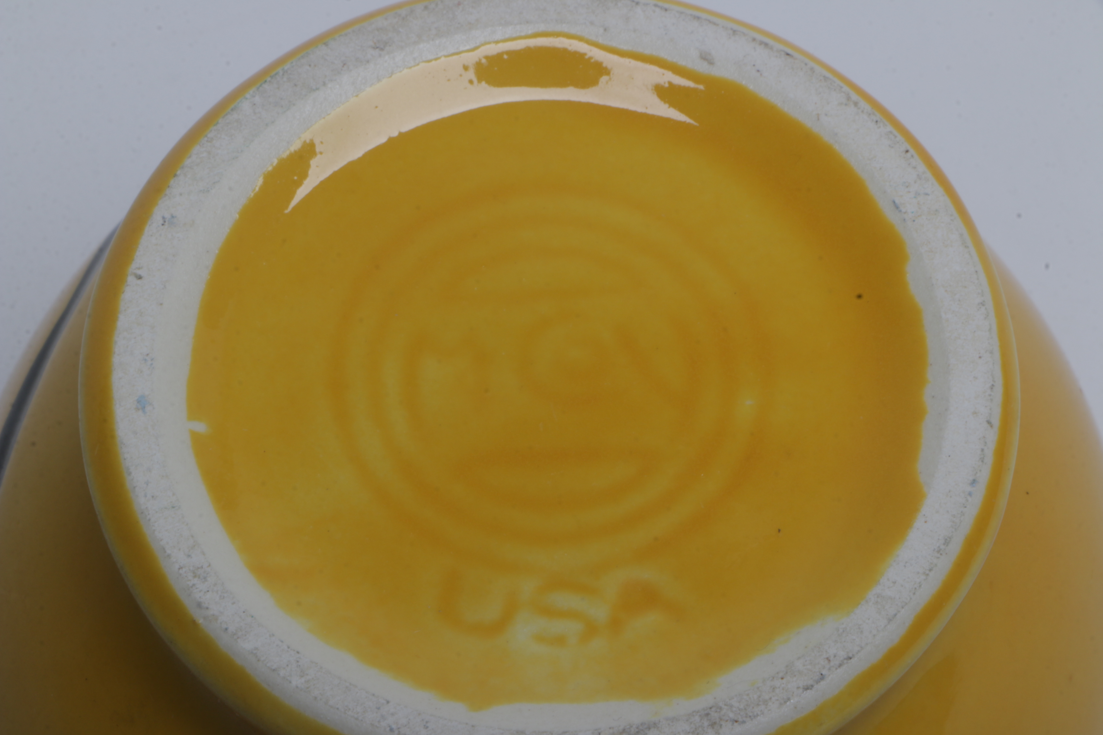 1970s McCoy Pottery "Have a Happy Day" Smiley Face Mugs, Cookie Jar, and Bank