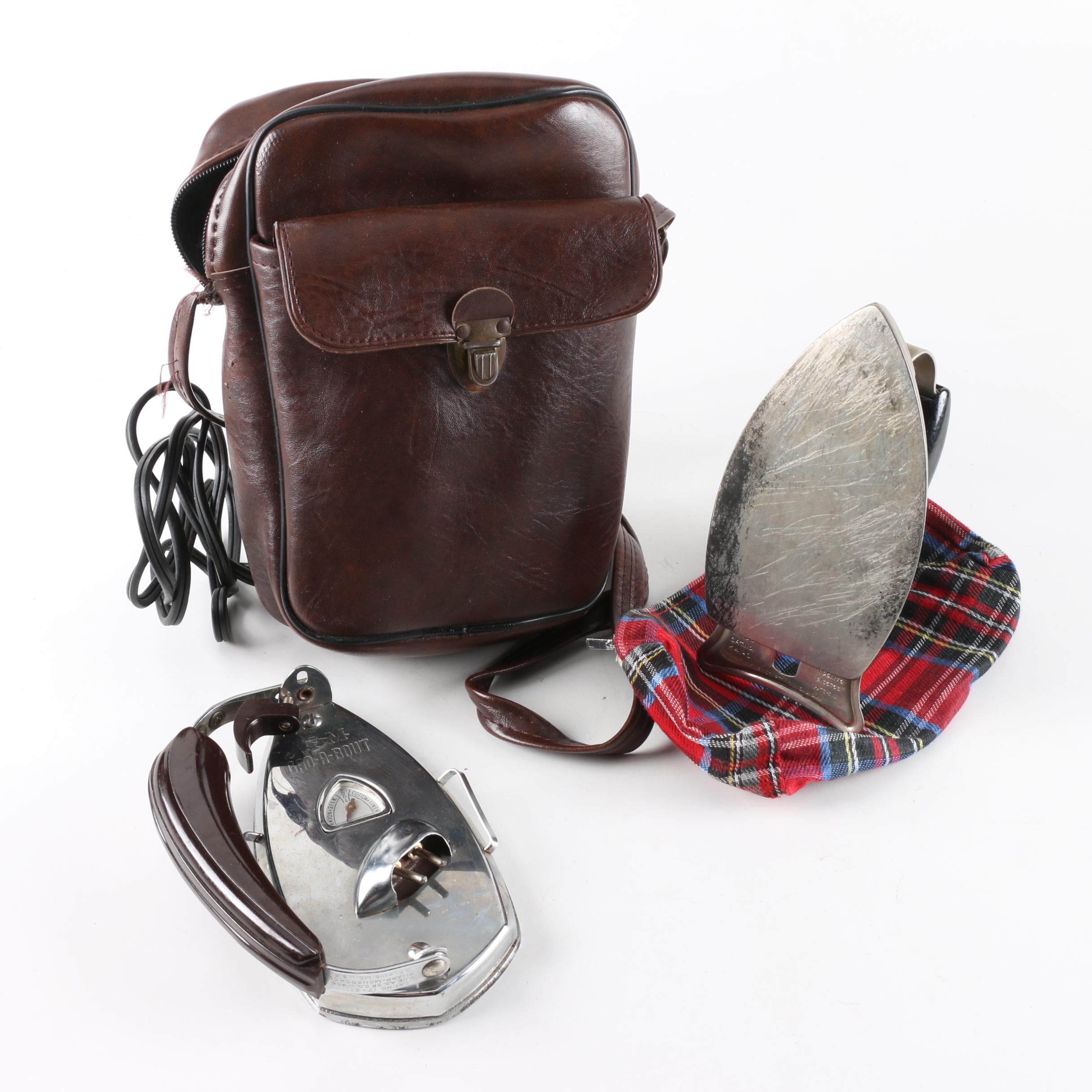 Vintage Clothing Irons and Carrying Case