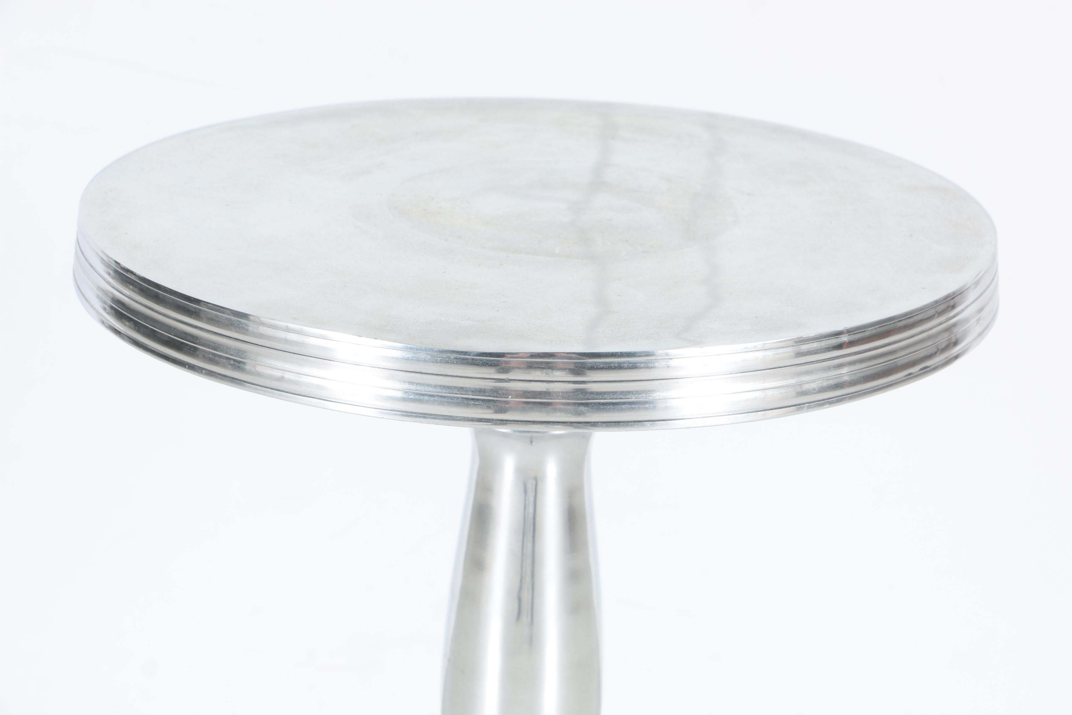 Metal Pedestal Side Table