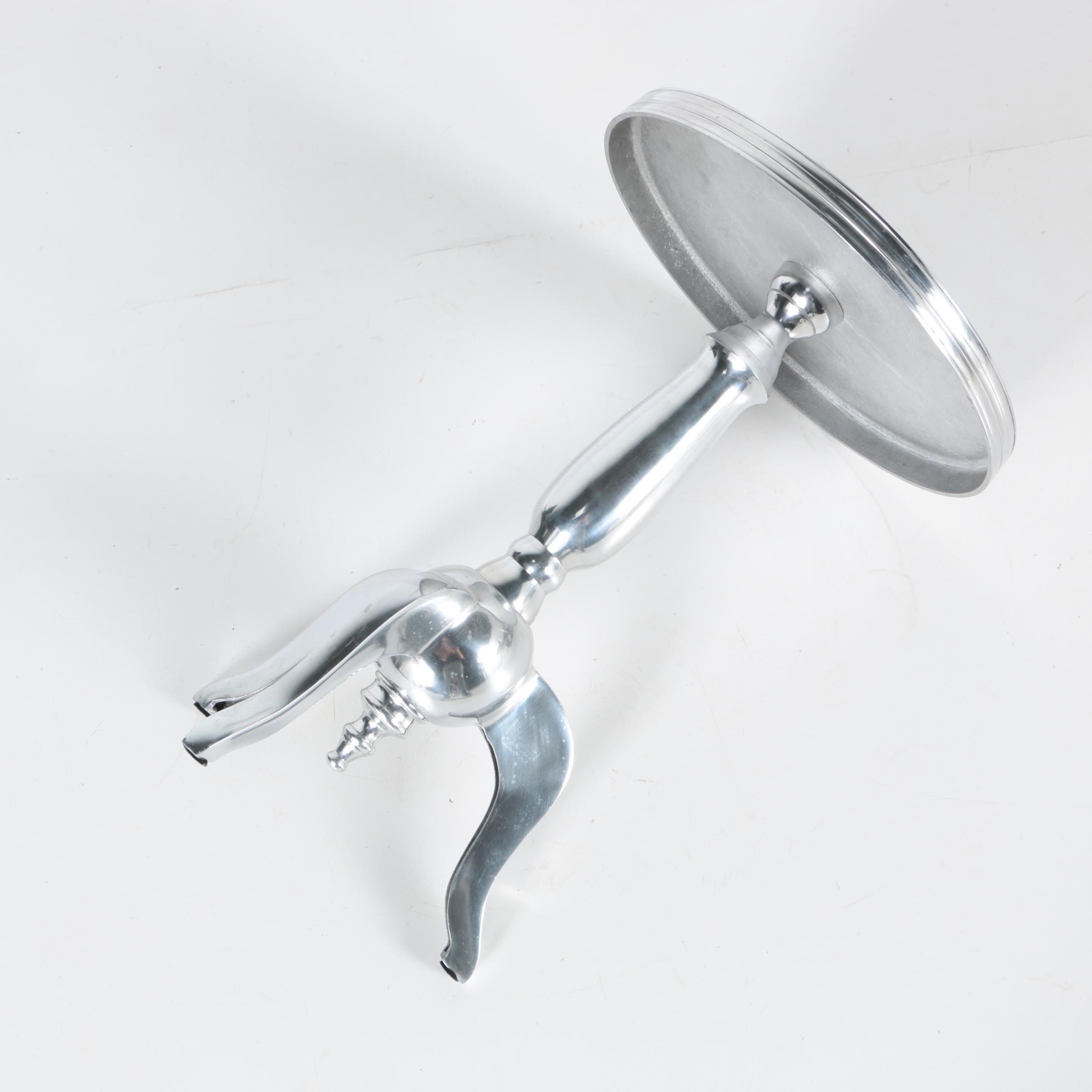 Metal Pedestal Side Table