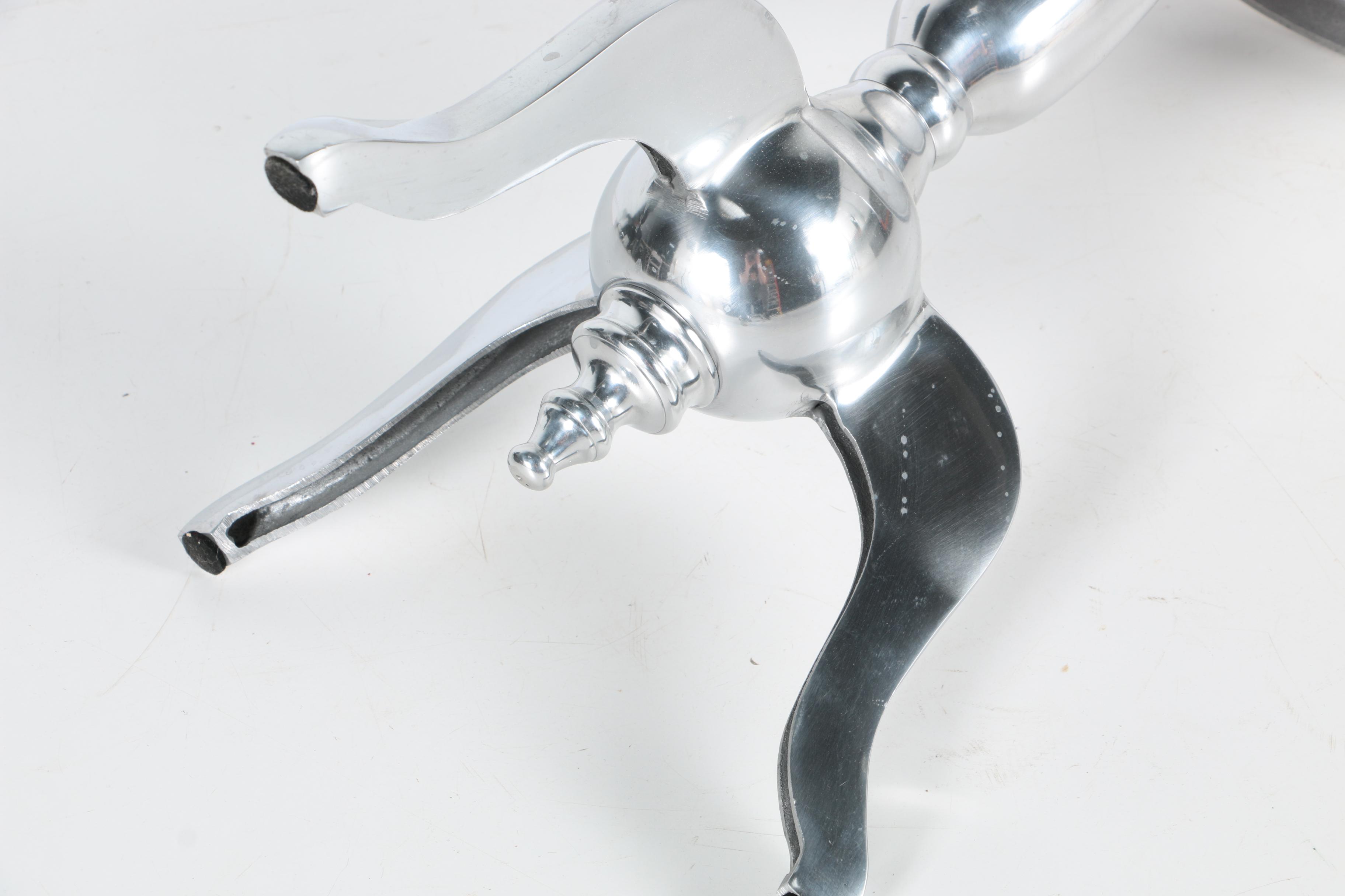 Metal Pedestal Side Table