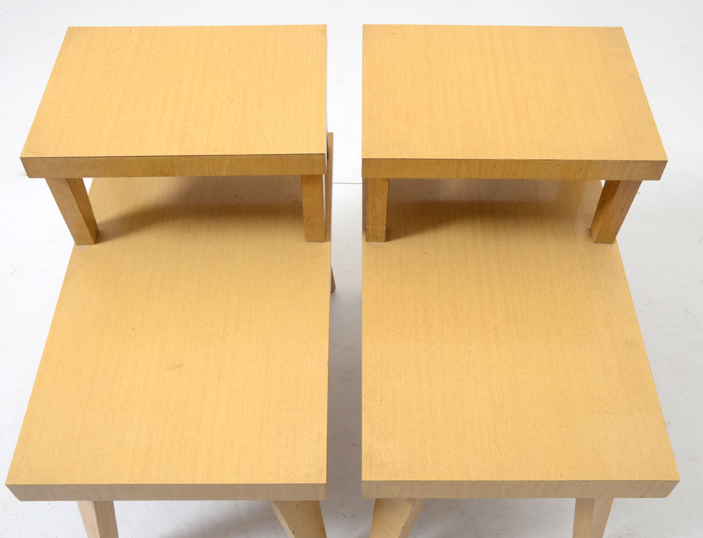 Vintage Mid Century Modern 2-Tier End Tables