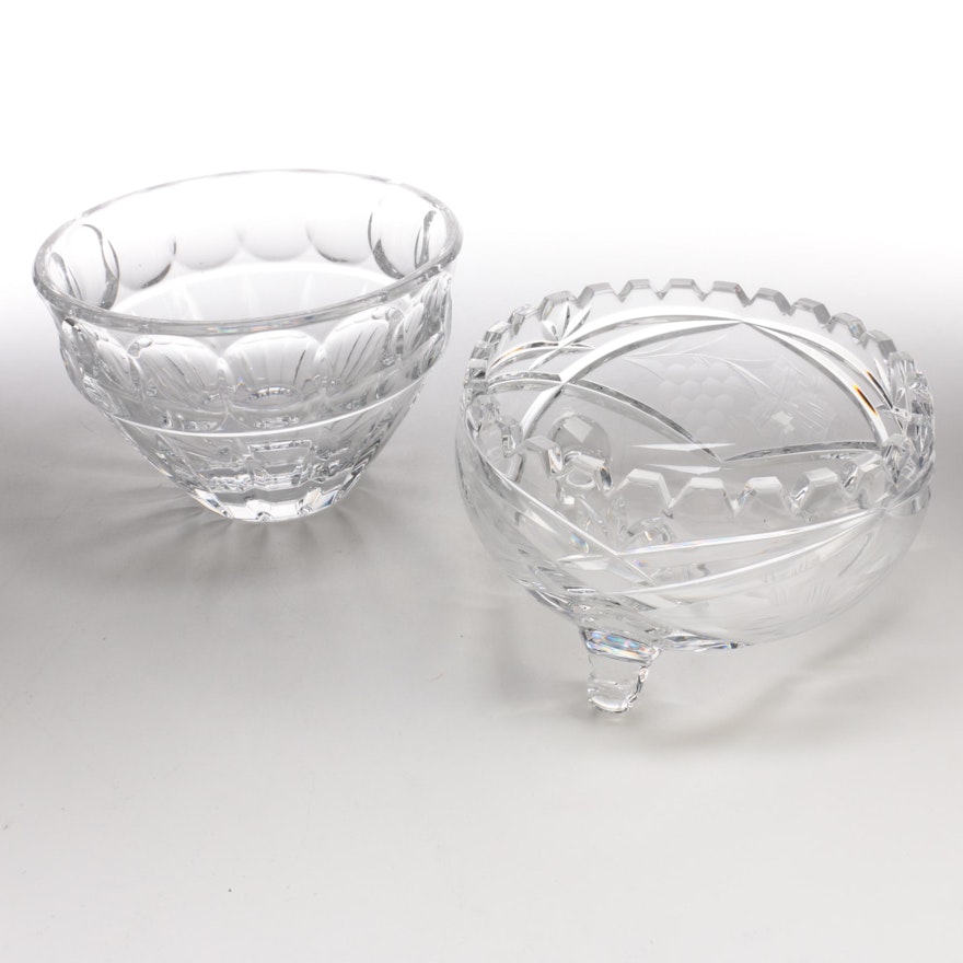 Lenox "Woodward" with Etched Crystal Bowls
