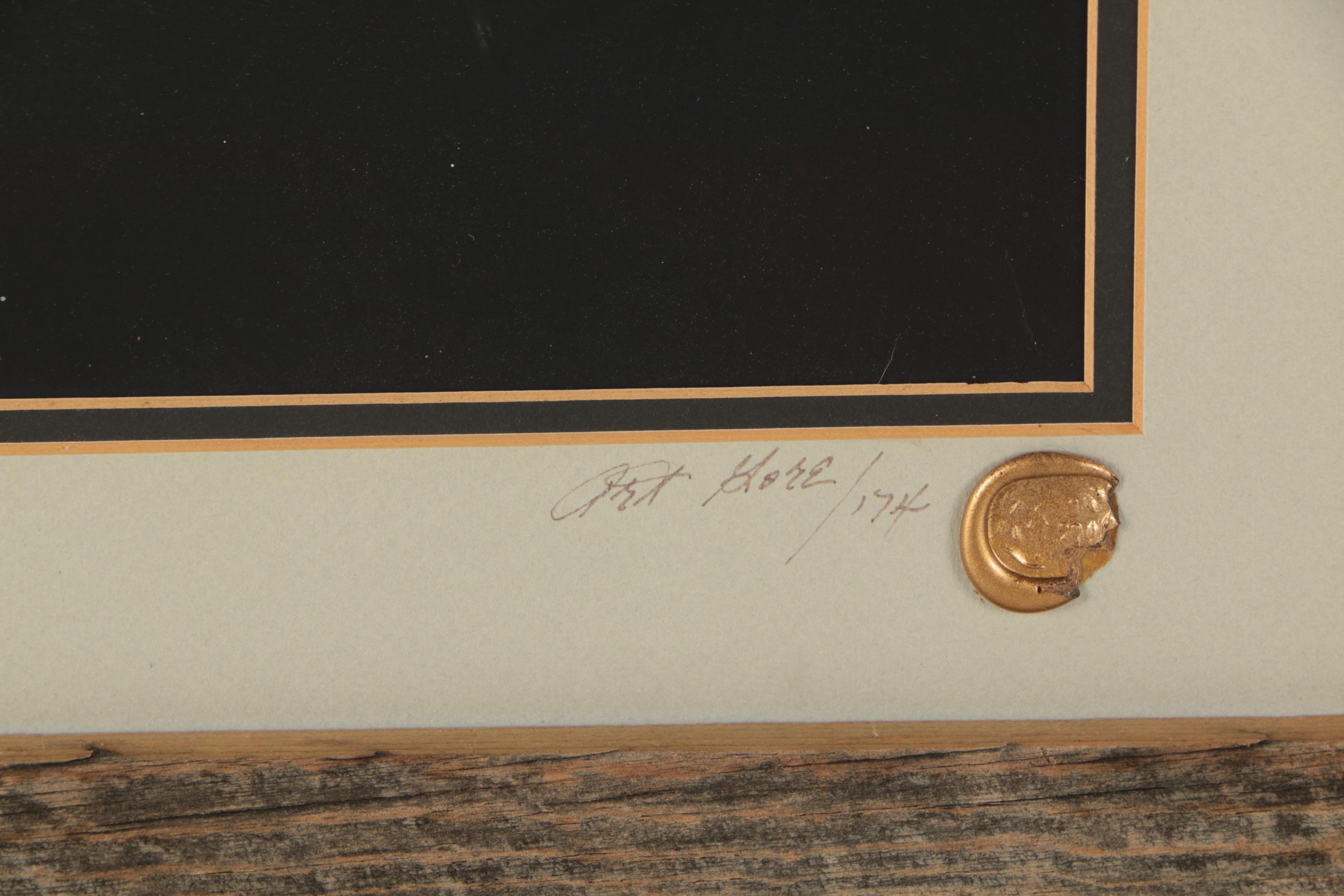 Art Gore 1974 Color Photograph of Rural Factory at Twilight