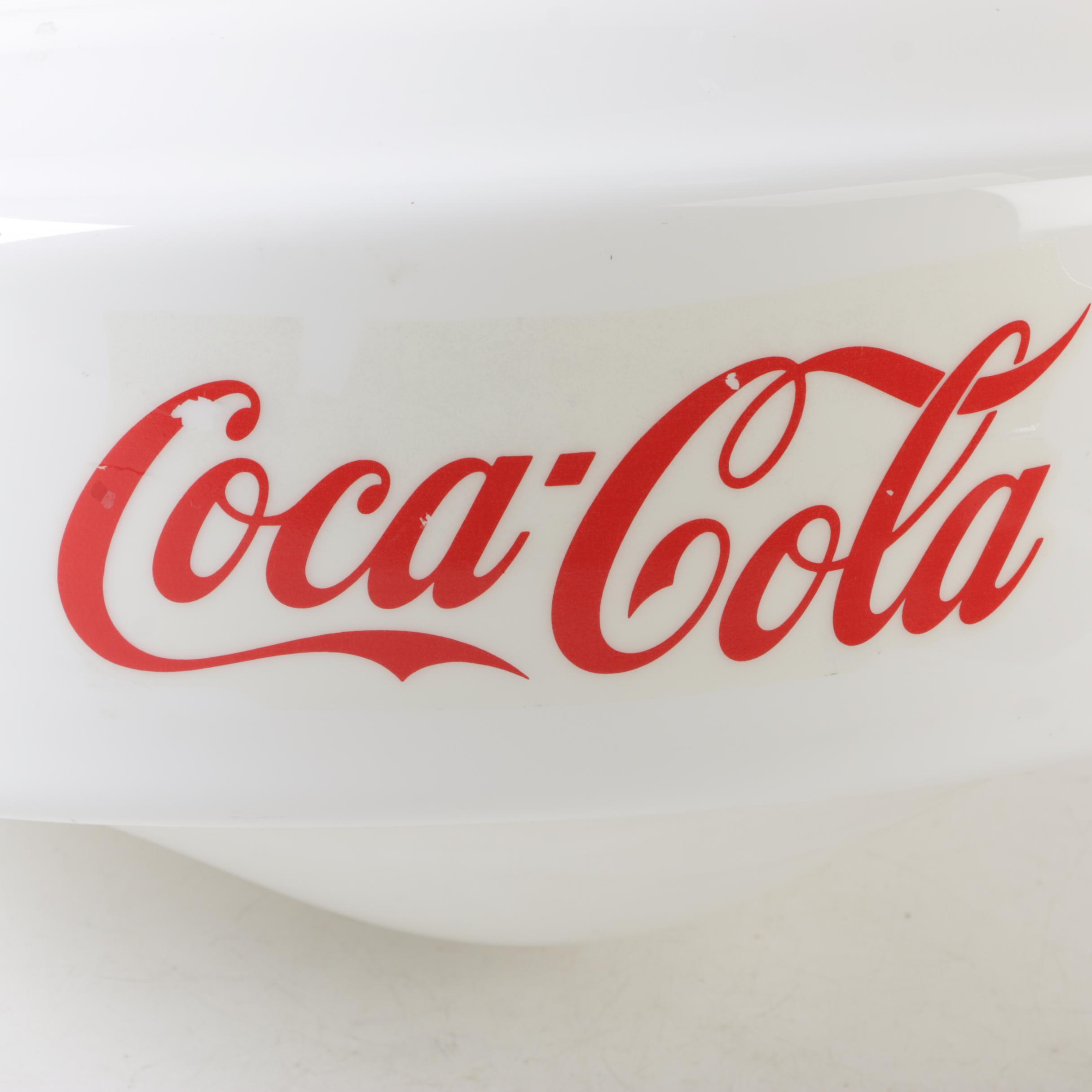Glass "Ice Cold Coca-Cola" Ceiling or Pendant Light Shade