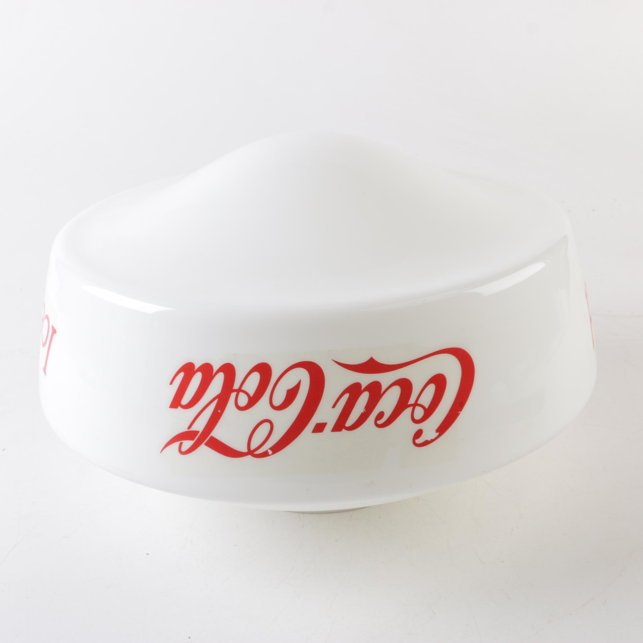 Glass "Ice Cold Coca-Cola" Ceiling or Pendant Light Shade
