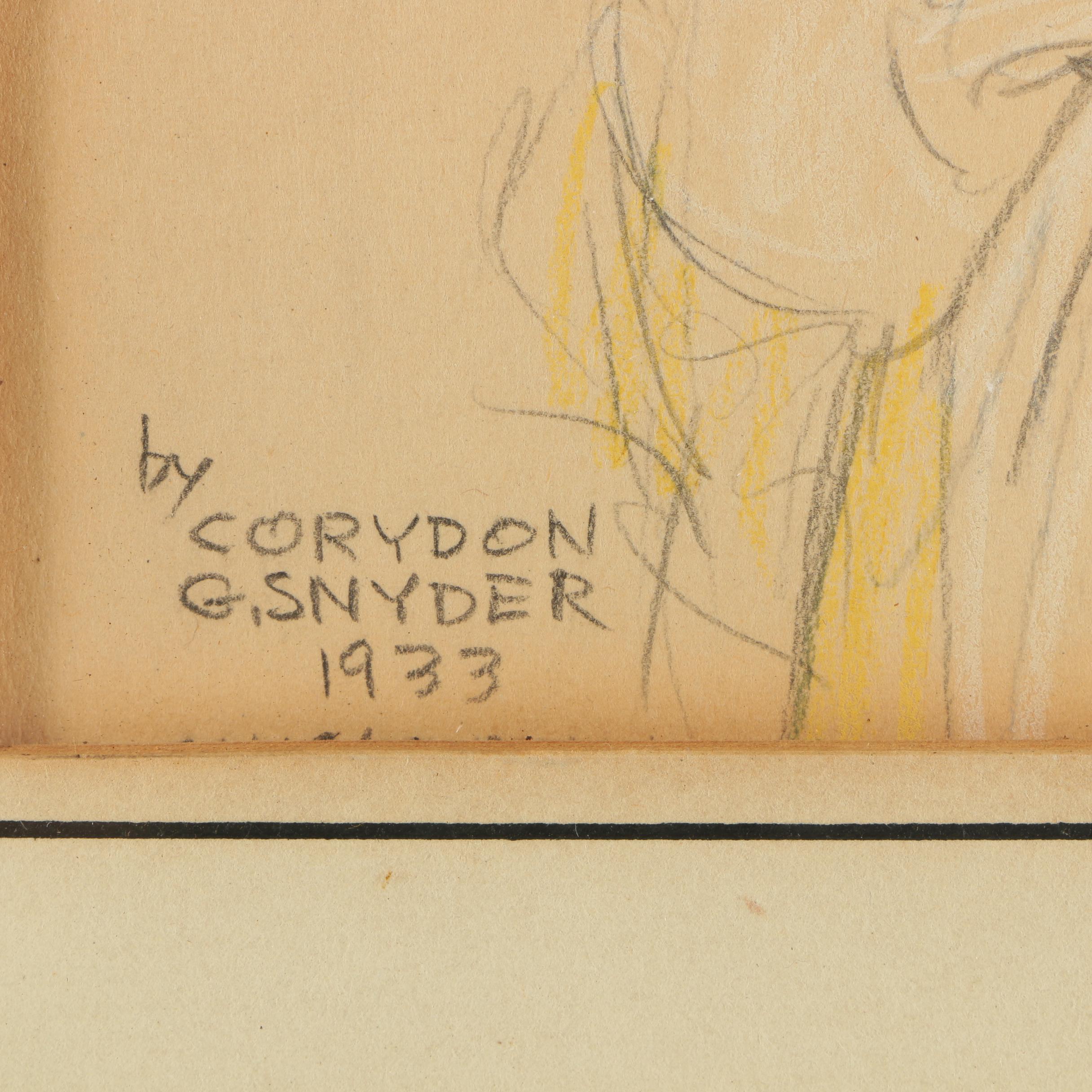 Corydon G. Snyder 1933 Portrait Drawing