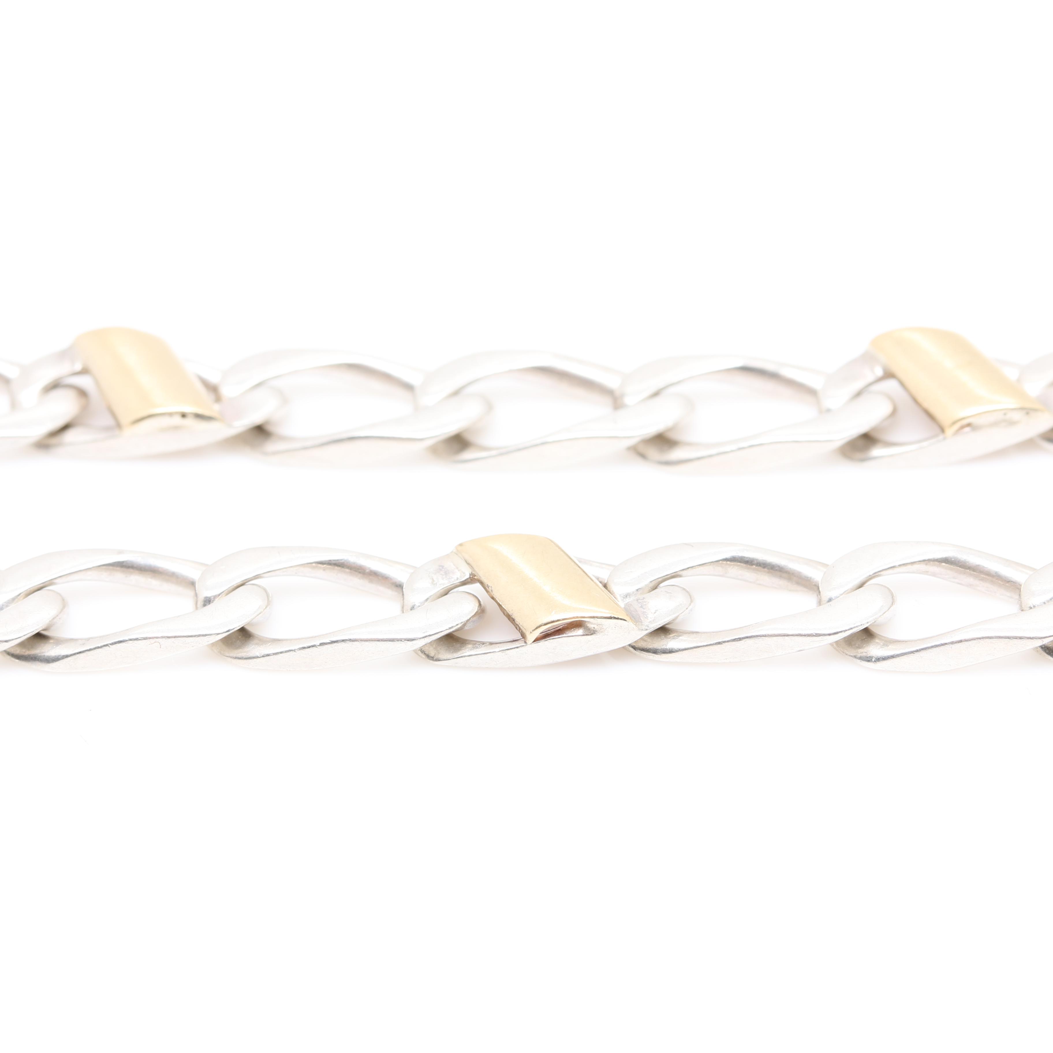 Tiffany & Co. Sterling Silver Bracelet with Gold Wash Accents