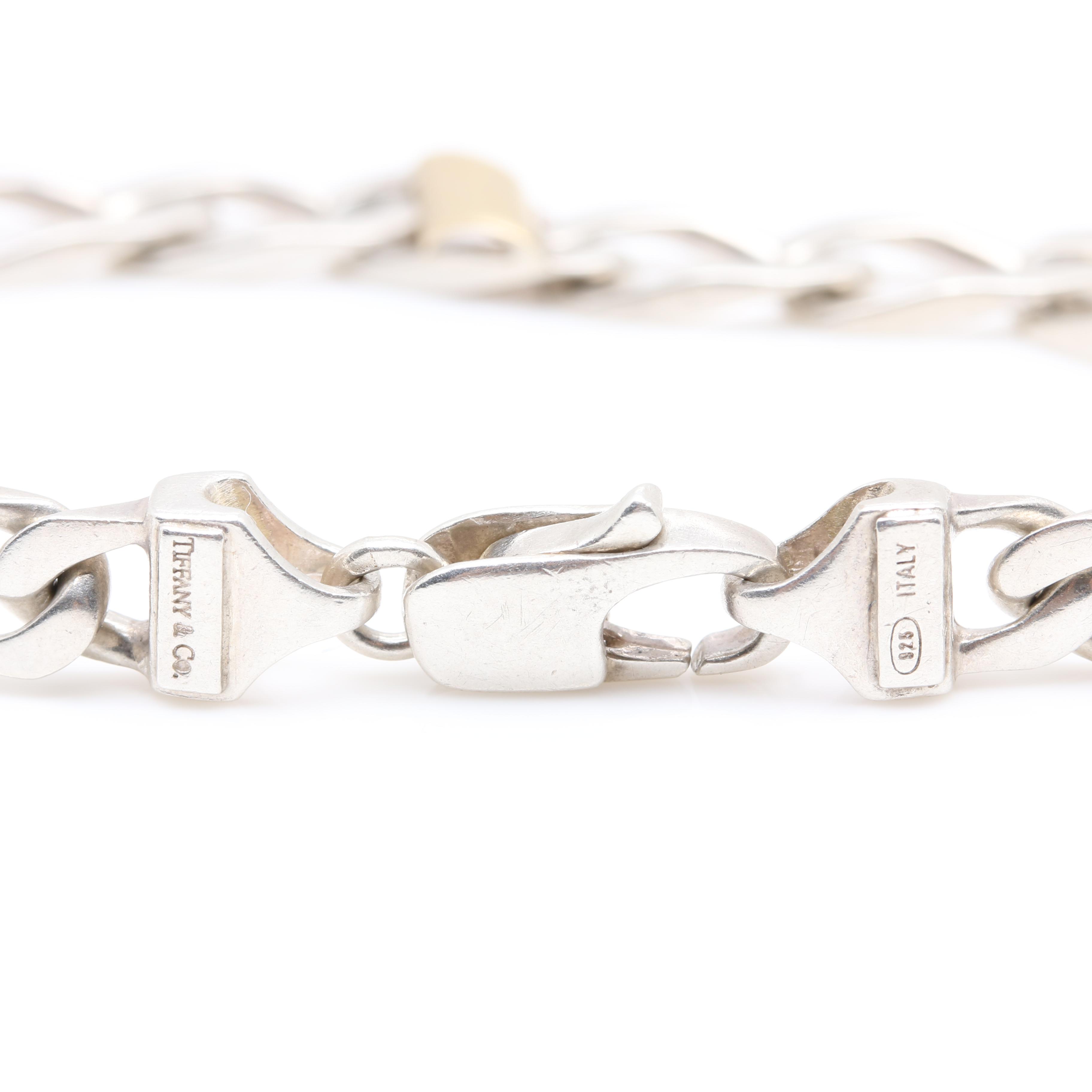 Tiffany & Co. Sterling Silver Bracelet with Gold Wash Accents