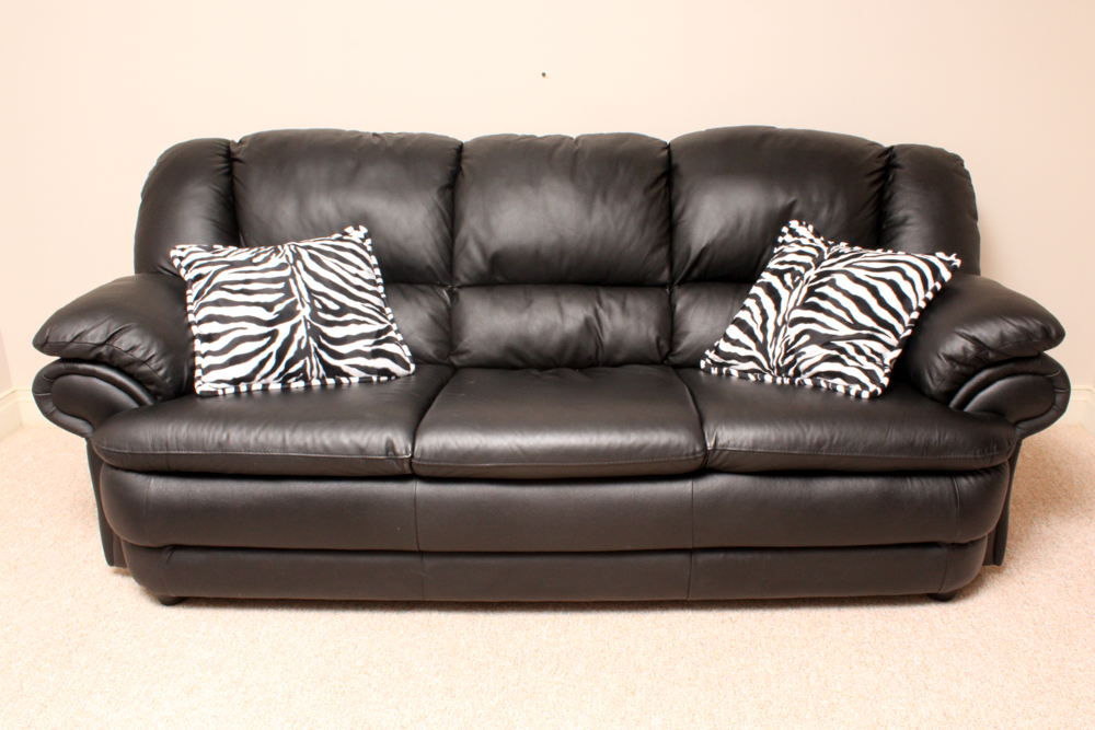 Faux Leather Sofa by Chateau D'Ax