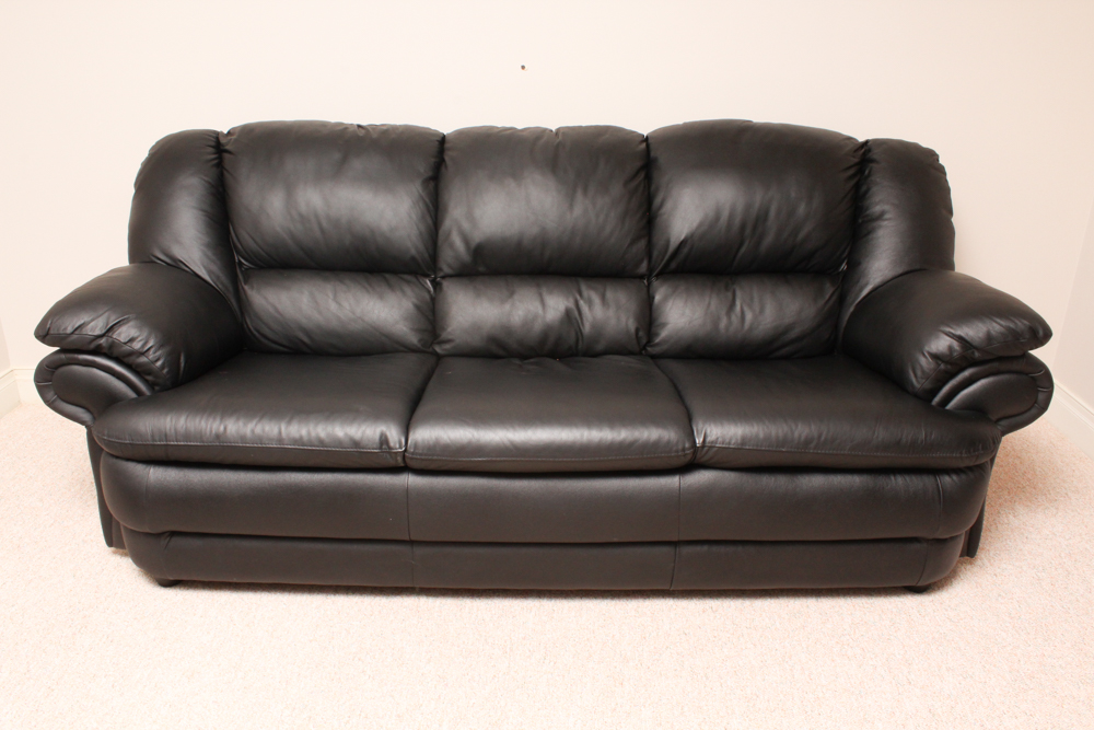 Faux Leather Sofa by Chateau D'Ax