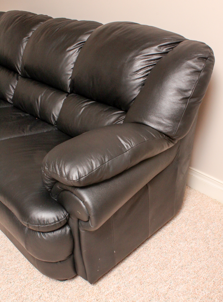 Faux Leather Sofa by Chateau D'Ax