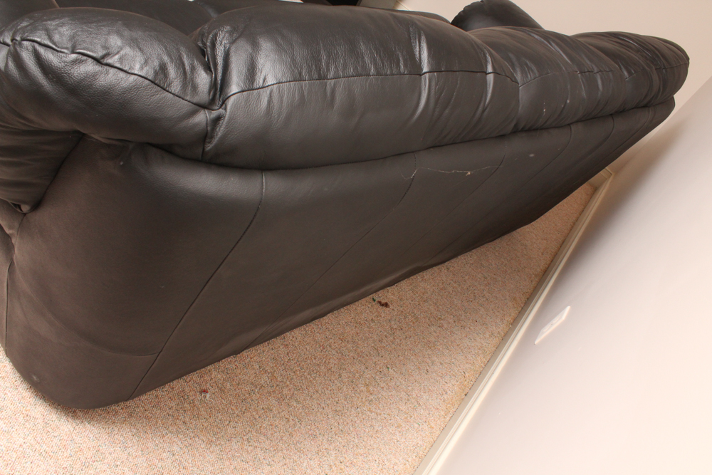 Faux Leather Sofa by Chateau D'Ax